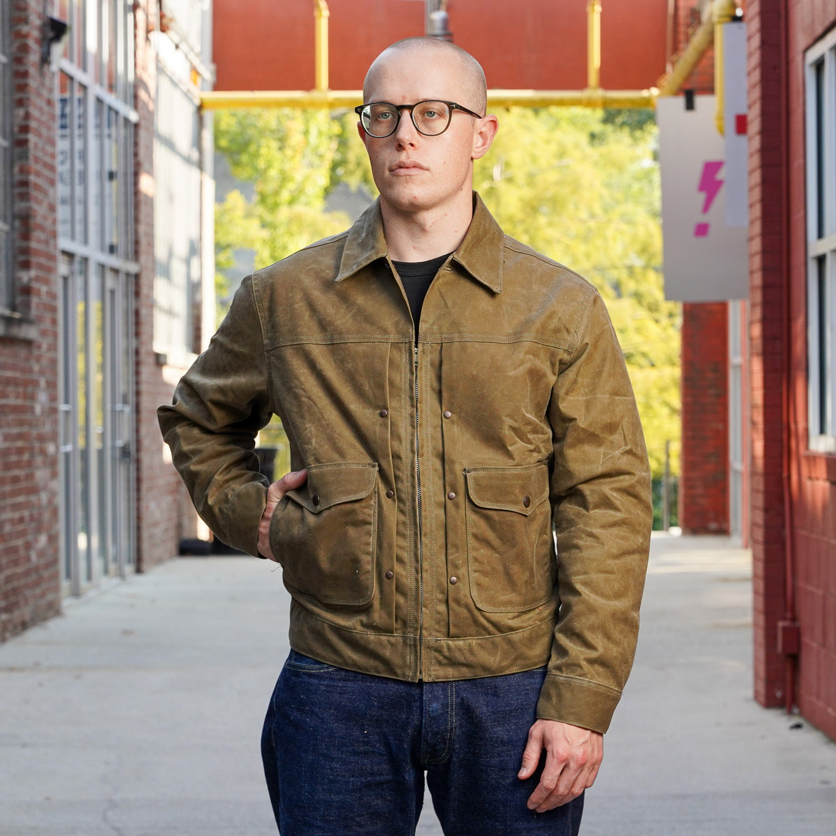 Freenote Cloth Faro 10oz Waxed Canvas Jacket - Tobacco