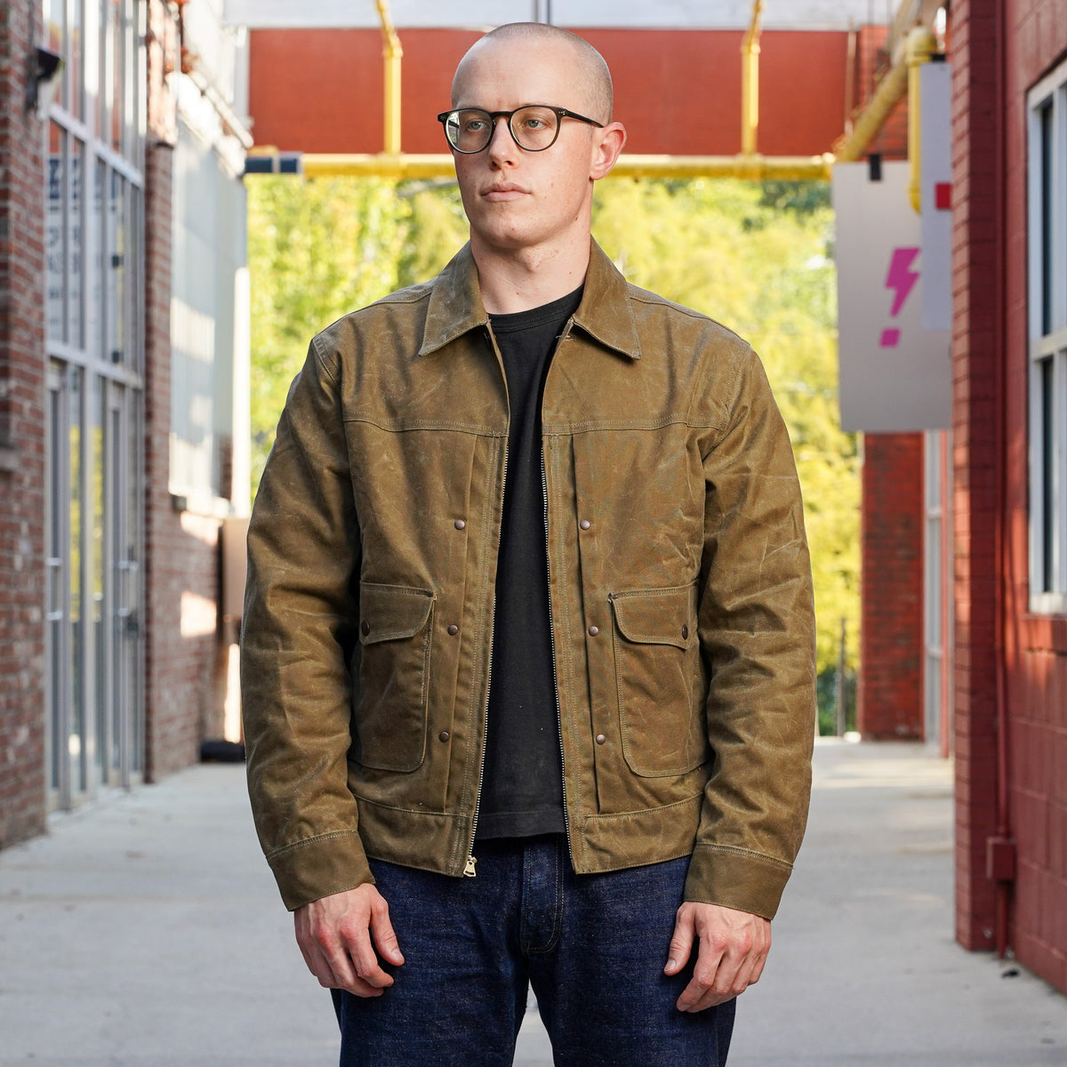 Freenote Cloth Faro 10oz Waxed Canvas Jacket - Tobacco