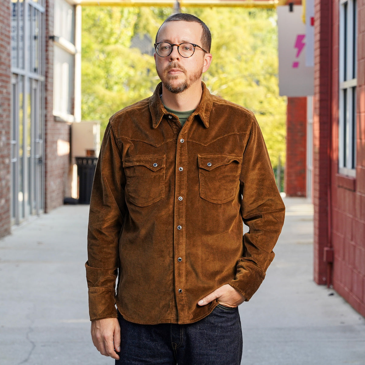 Freenote Cloth Calico Western Shirt - Gold Corduroy