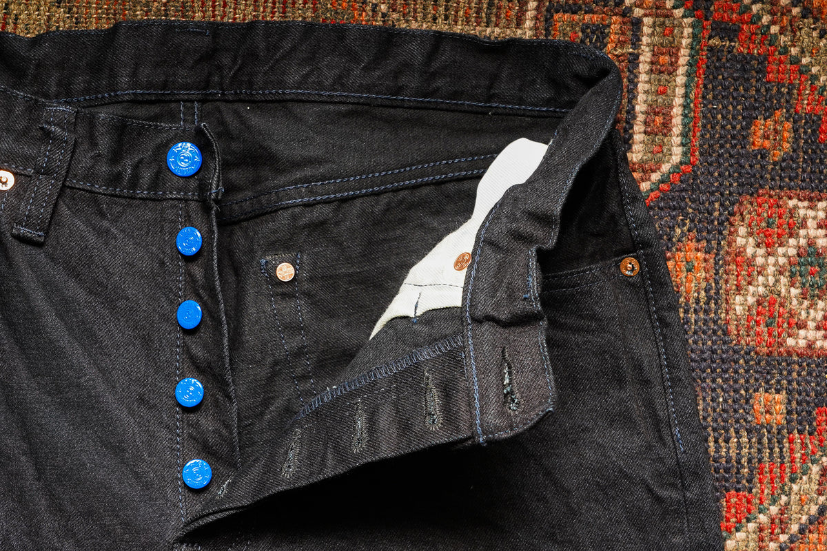 Samurai S0710XX-BOB 15oz "Aoki Tachikage" Slim Straight Fit - Black on Blue