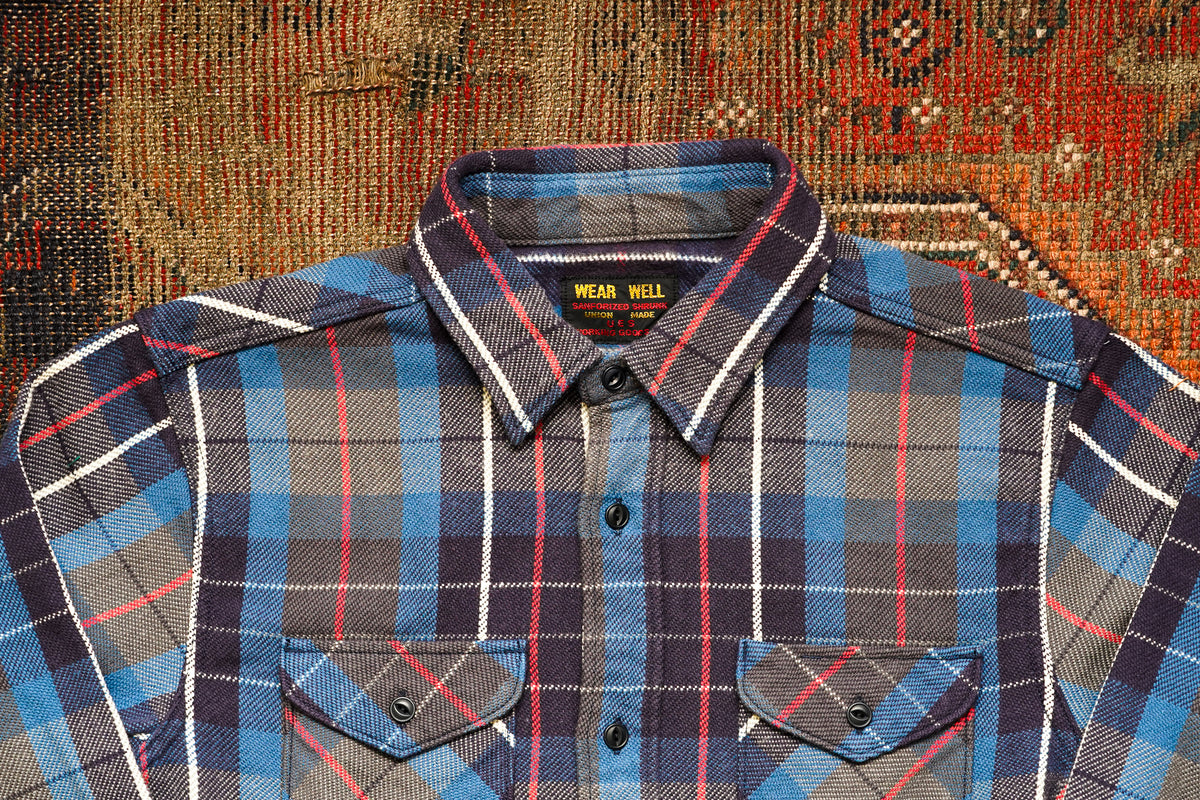 UES Heavy Flannel Shirt - Blue