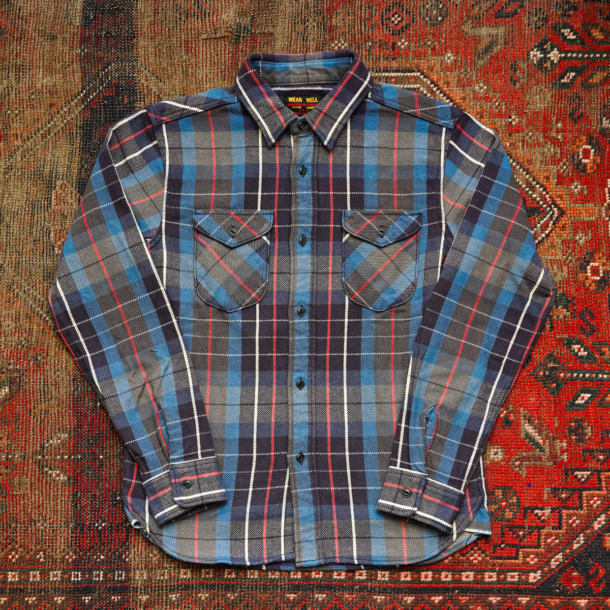 UES Heavy Flannel Shirt - Blue