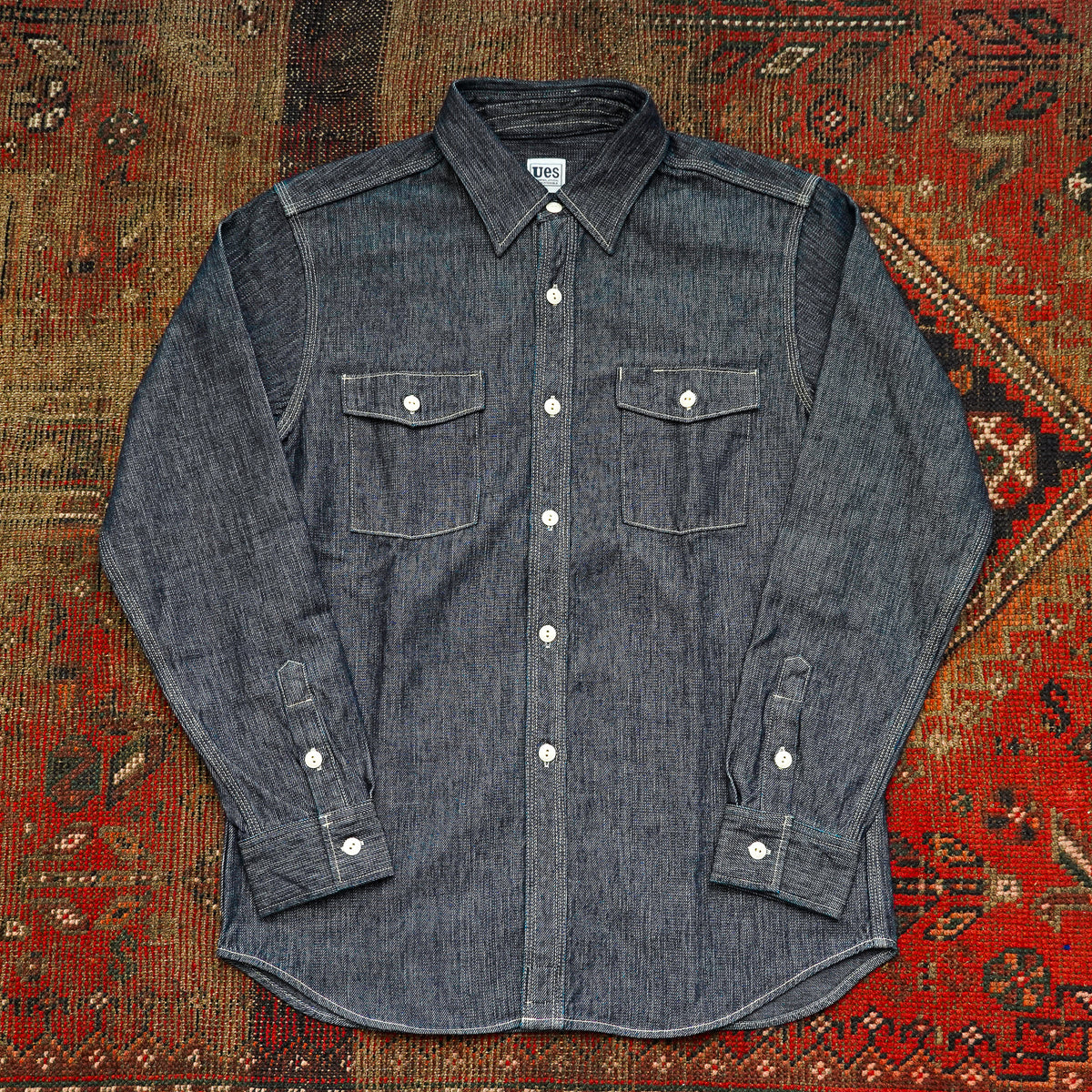UES 11.4oz Double Weave Denim Workshirt - Indigo