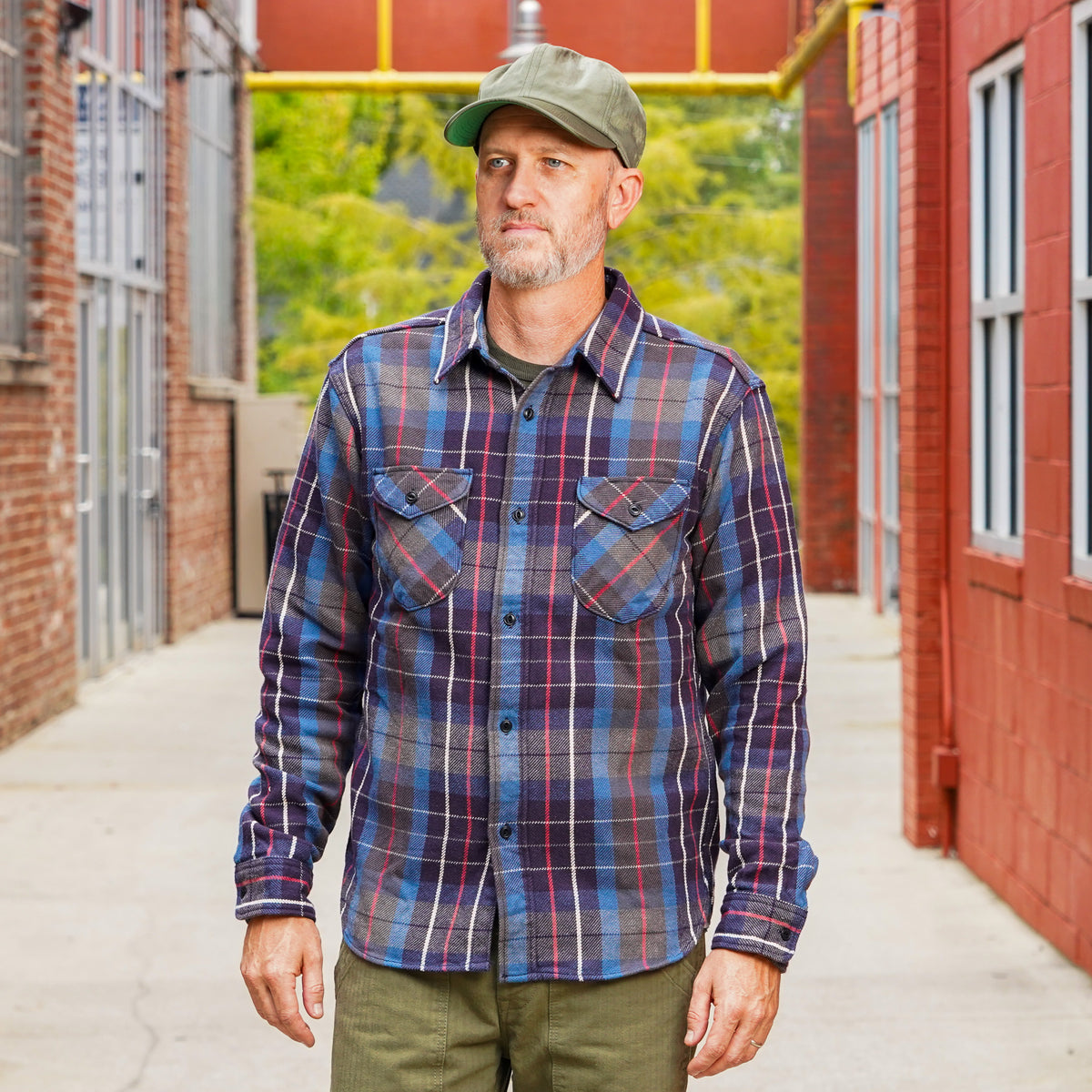 UES Heavy Flannel Shirt - Blue