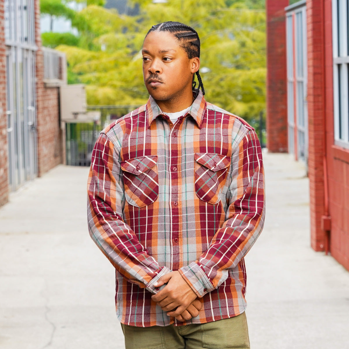 UES Heavy Flannel Shirt - Wine