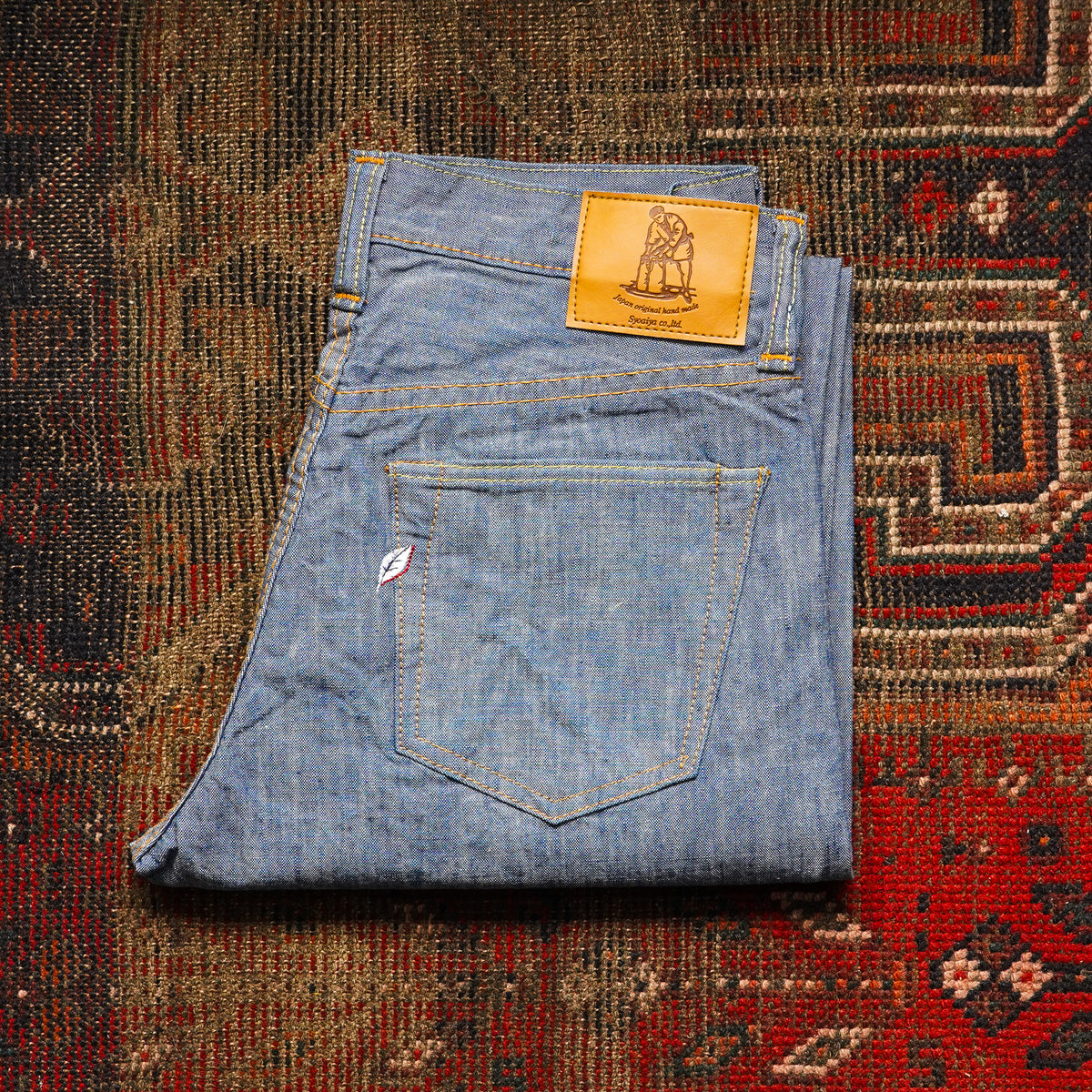Pure Blue Japan 1186-2 14oz Slub Chambray Relaxed Tapered - Indigo