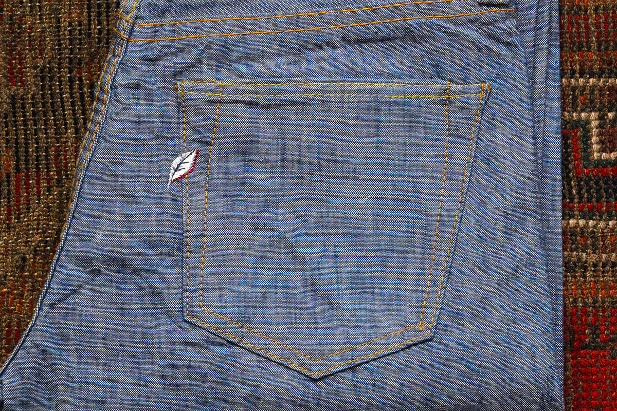 Pure Blue Japan 1186-2 14oz Slub Chambray Relaxed Tapered - Indigo