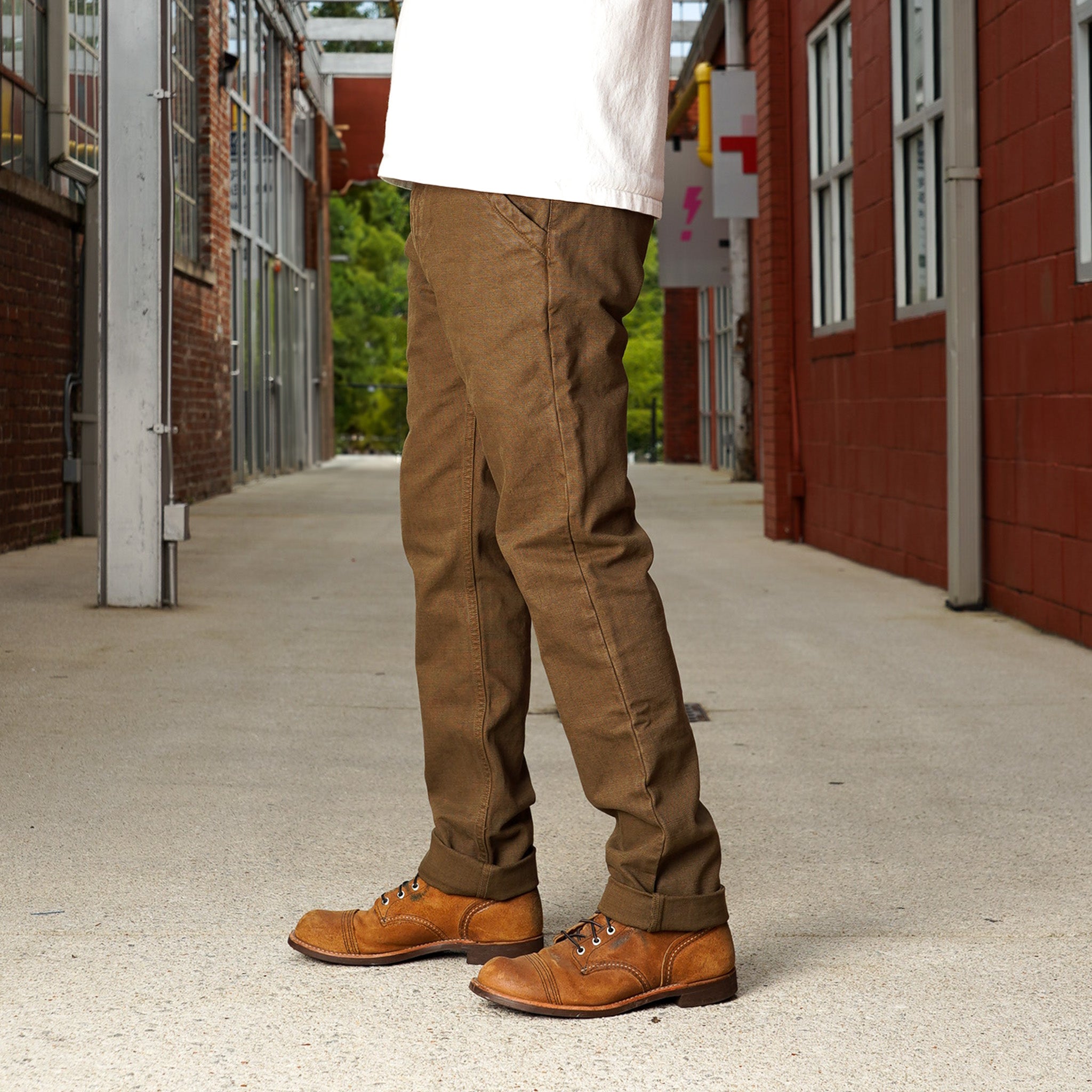 Freenote Cloth Workers Chino 14oz Slub Slim Fit - Army