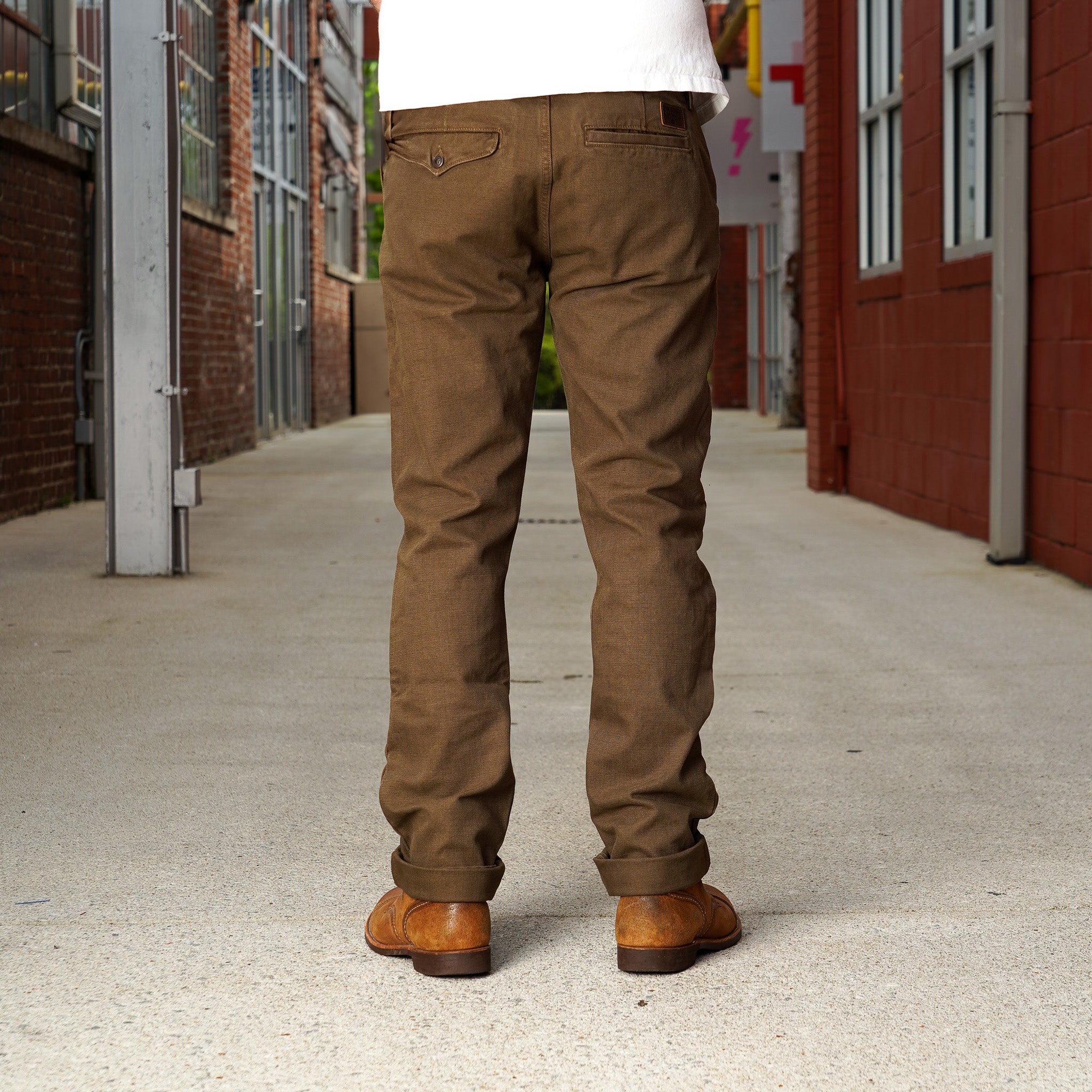 Freenote Cloth Workers Chino 14oz Slub Slim Fit - Army