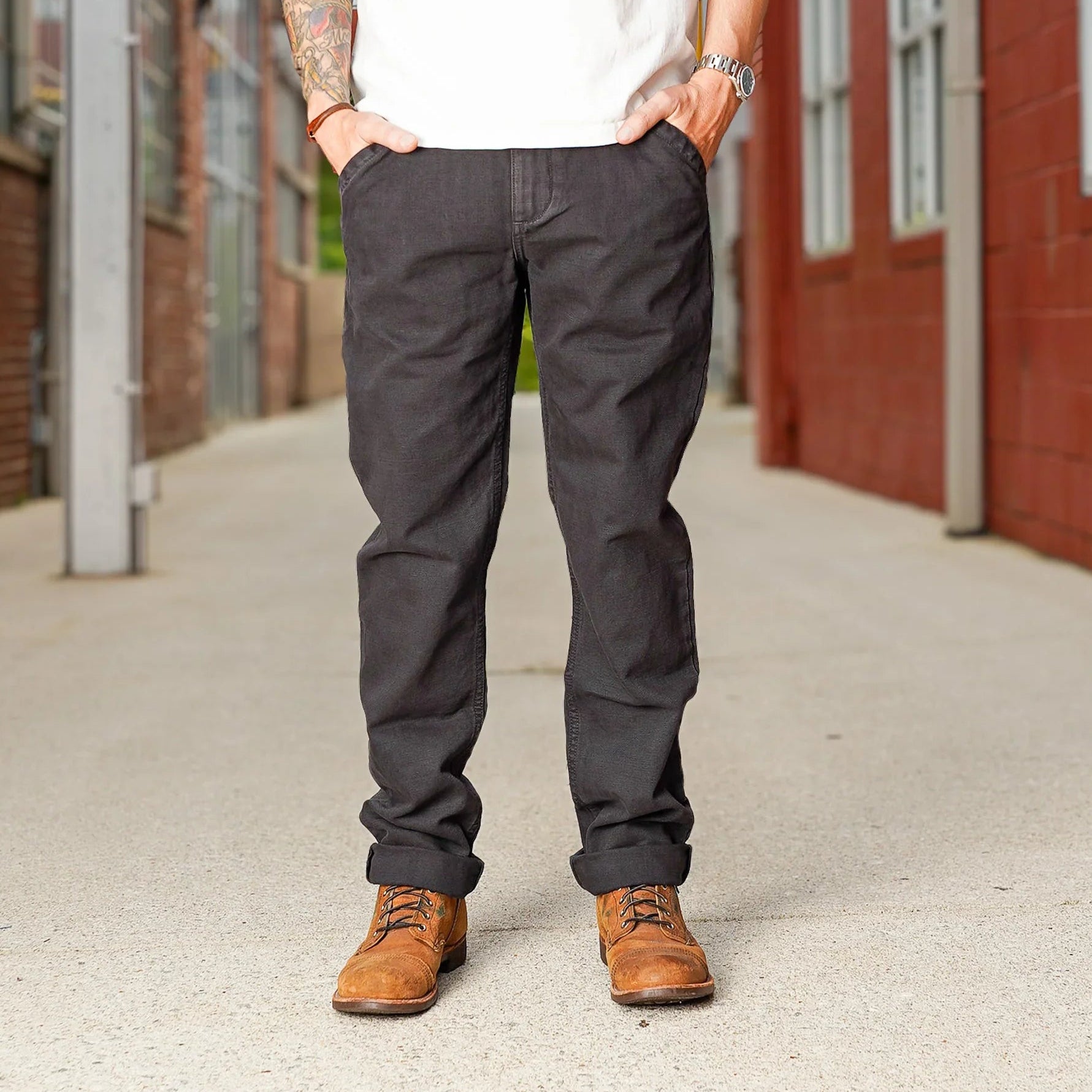 Freenote Cloth Workers Chino 14oz Slub Slim Fit - Black