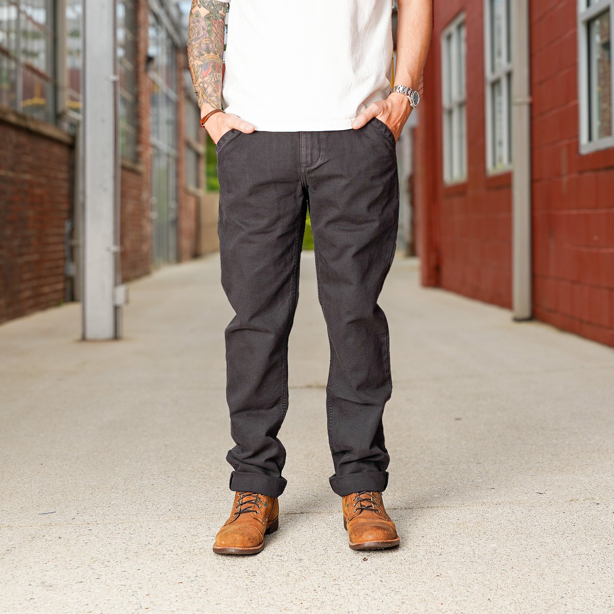 Freenote Cloth Workers Chino 14oz Slub Slim Fit - Black
