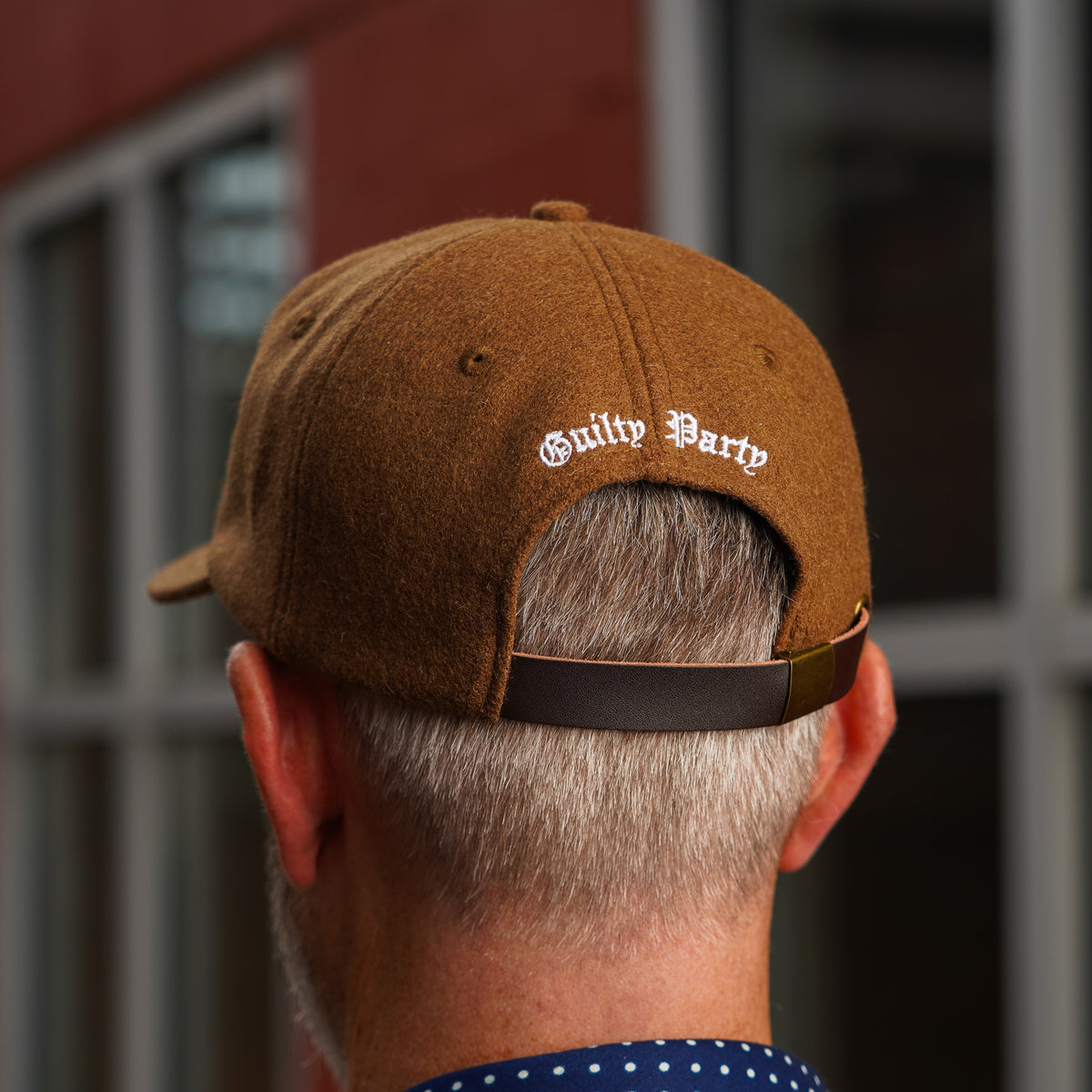 Guilty Party Embroidered Hat - Brown Melton