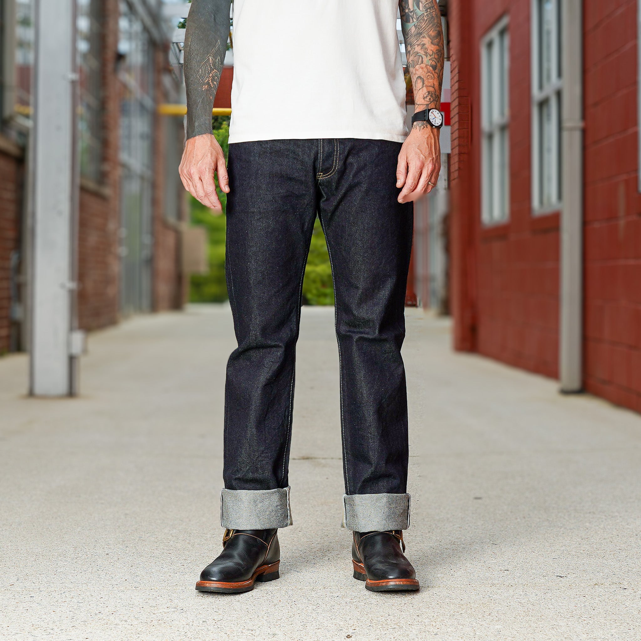 Iron Heart IH-634S-142 14oz Selvedge Denim Straight Cut Jeans - Indigo
