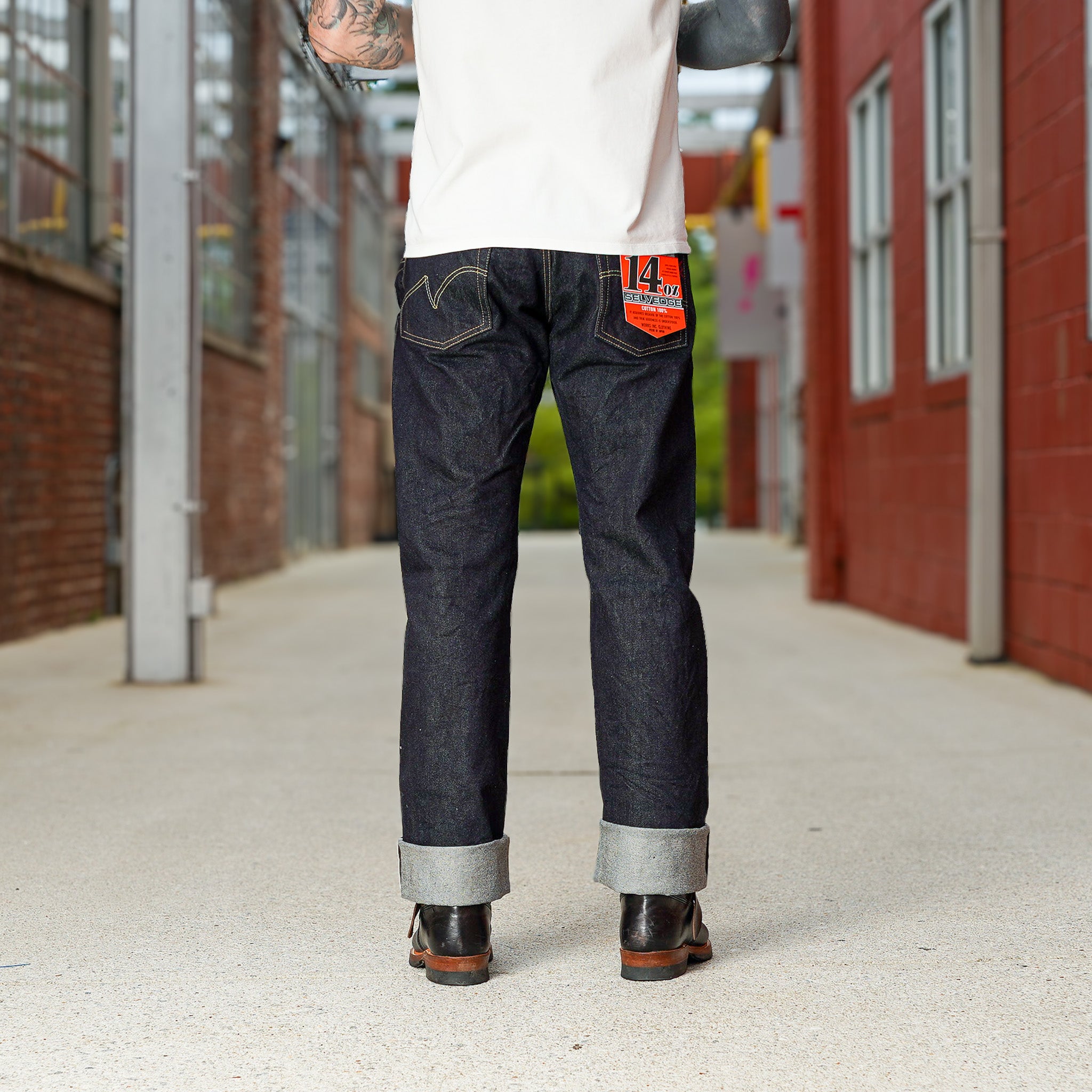 Iron Heart IH-634S-142 14oz Selvedge Denim Straight Cut Jeans - Indigo