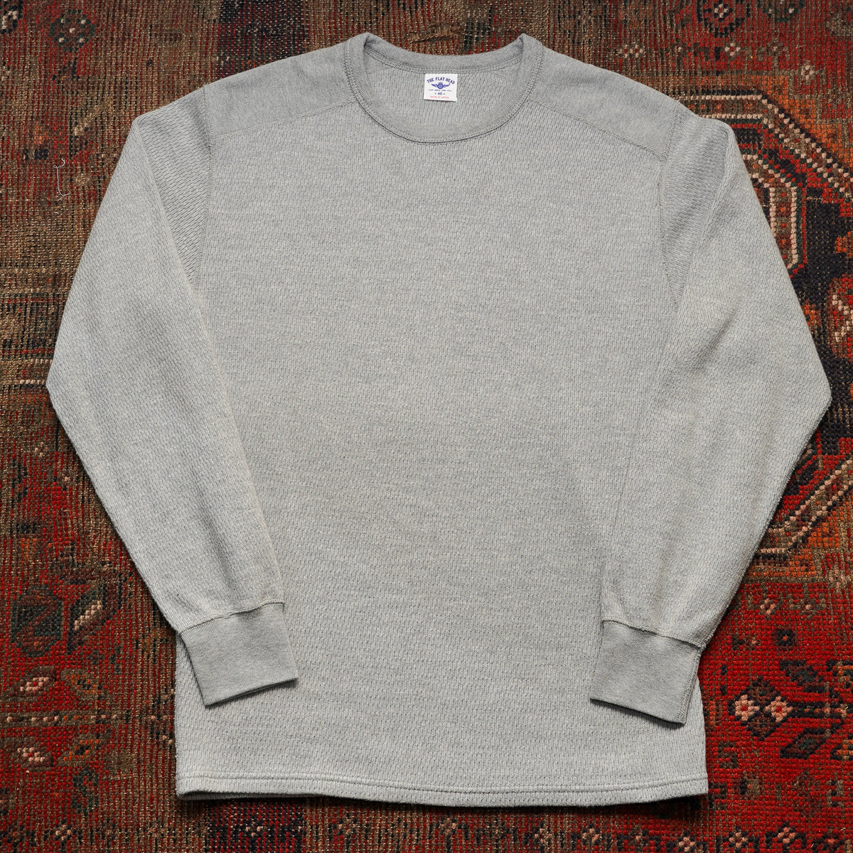 The Flat Head Heavy Thermal Longsleeve Shirt - Grey