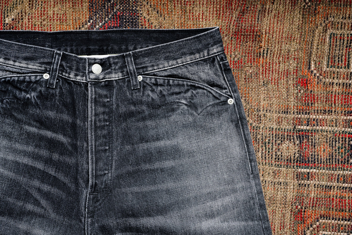 Brain Dead Type 00 13.2oz Selvedge Denim - Washed Black