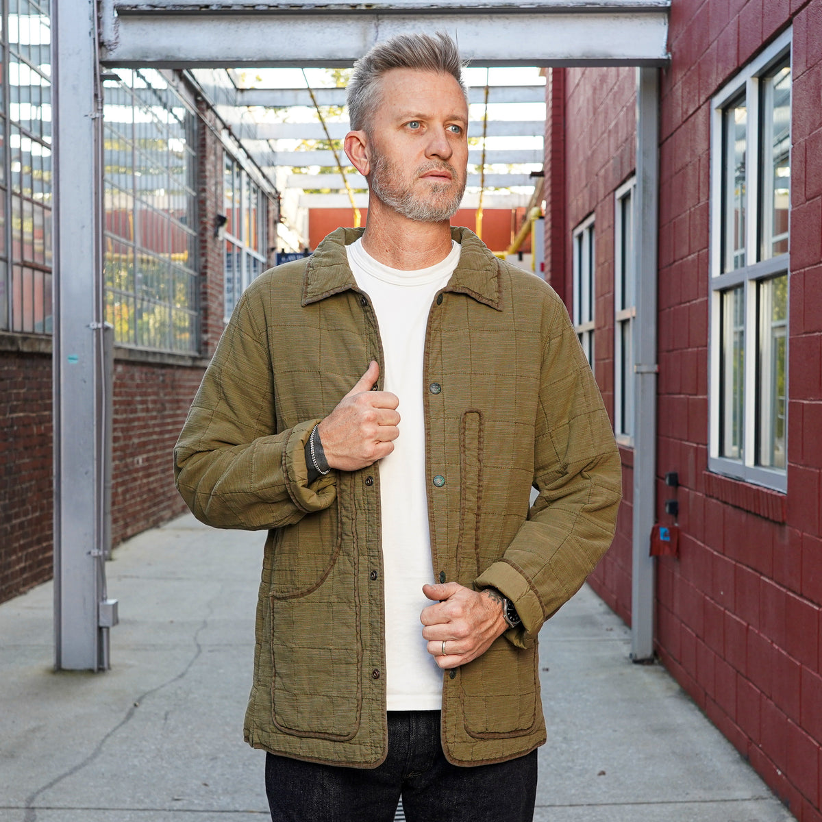 Wythe Quilted Hunting Jacket - Faded Olive
