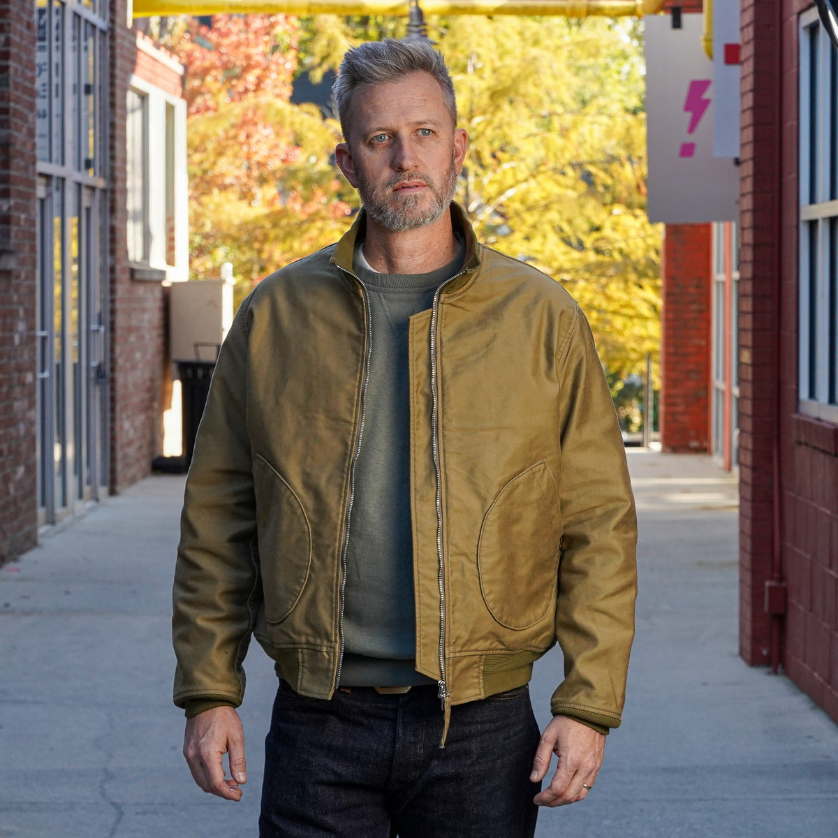 Iron Heart IHM-52-KHA 12oz Whipcord Tanker Jacket - Khaki