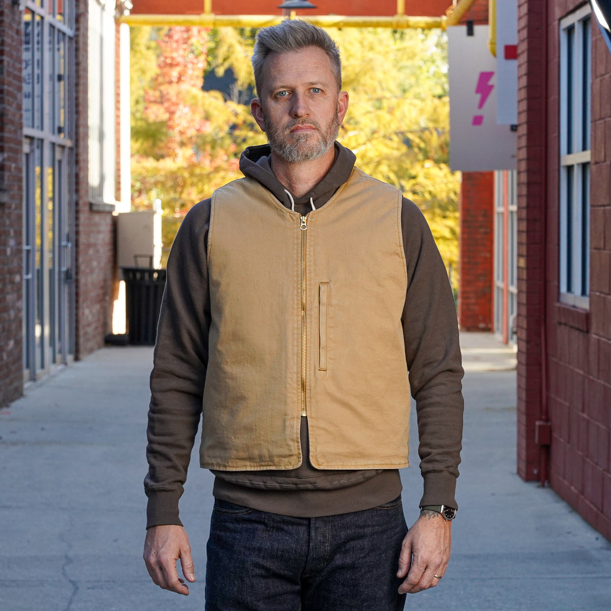 Indigofera Tectonic Vest - Beige Uneven Twill