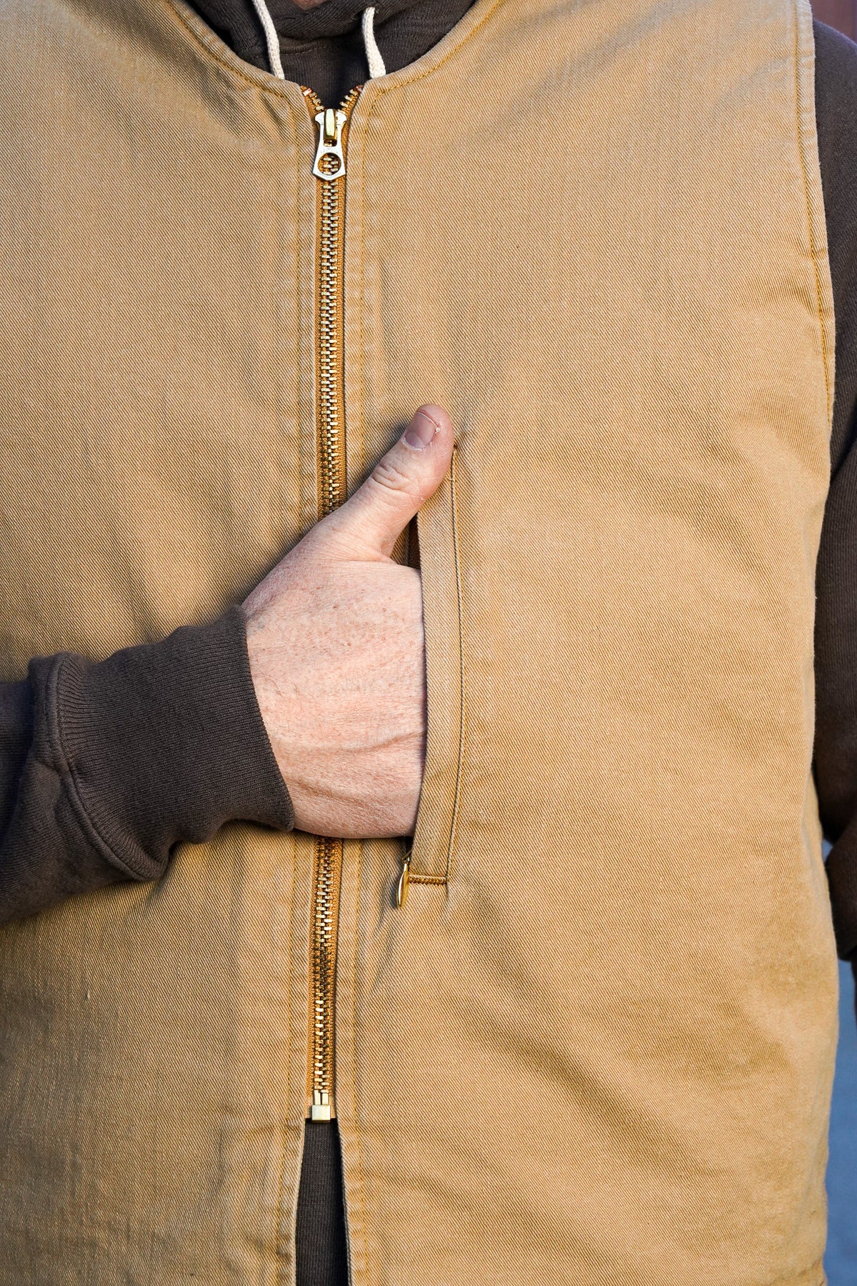 Indigofera Tectonic Vest - Beige Uneven Twill