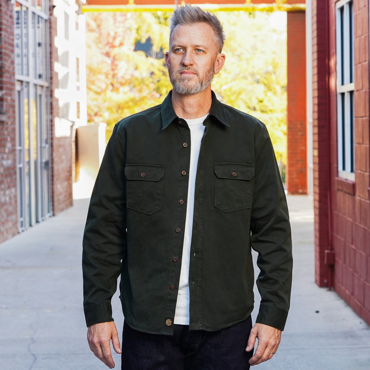 Indigofera Alamo Work Shirt - Greek Pitch
