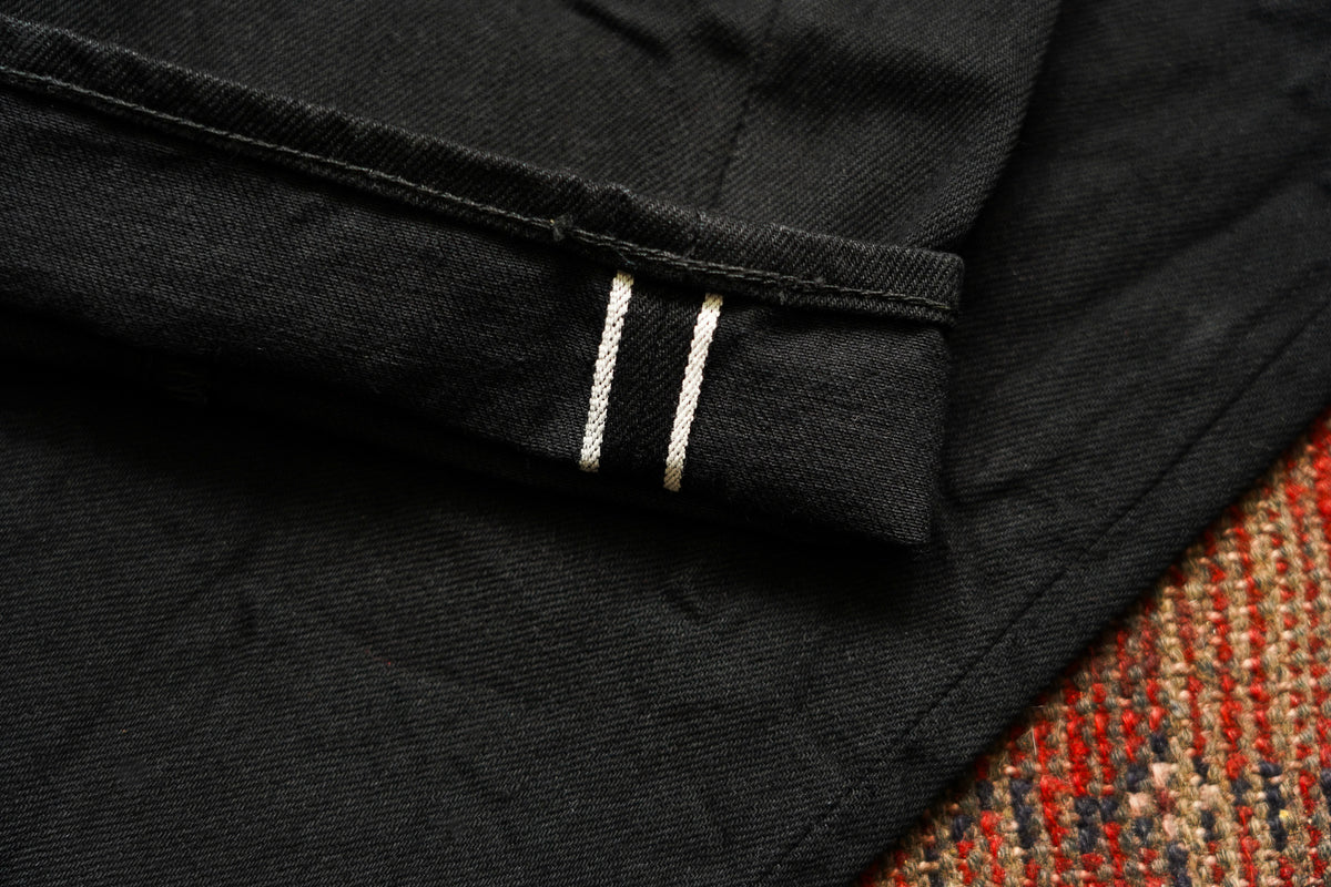 UES 400-TB Tapered Fit Double Black Selvedge Denim - One Washed