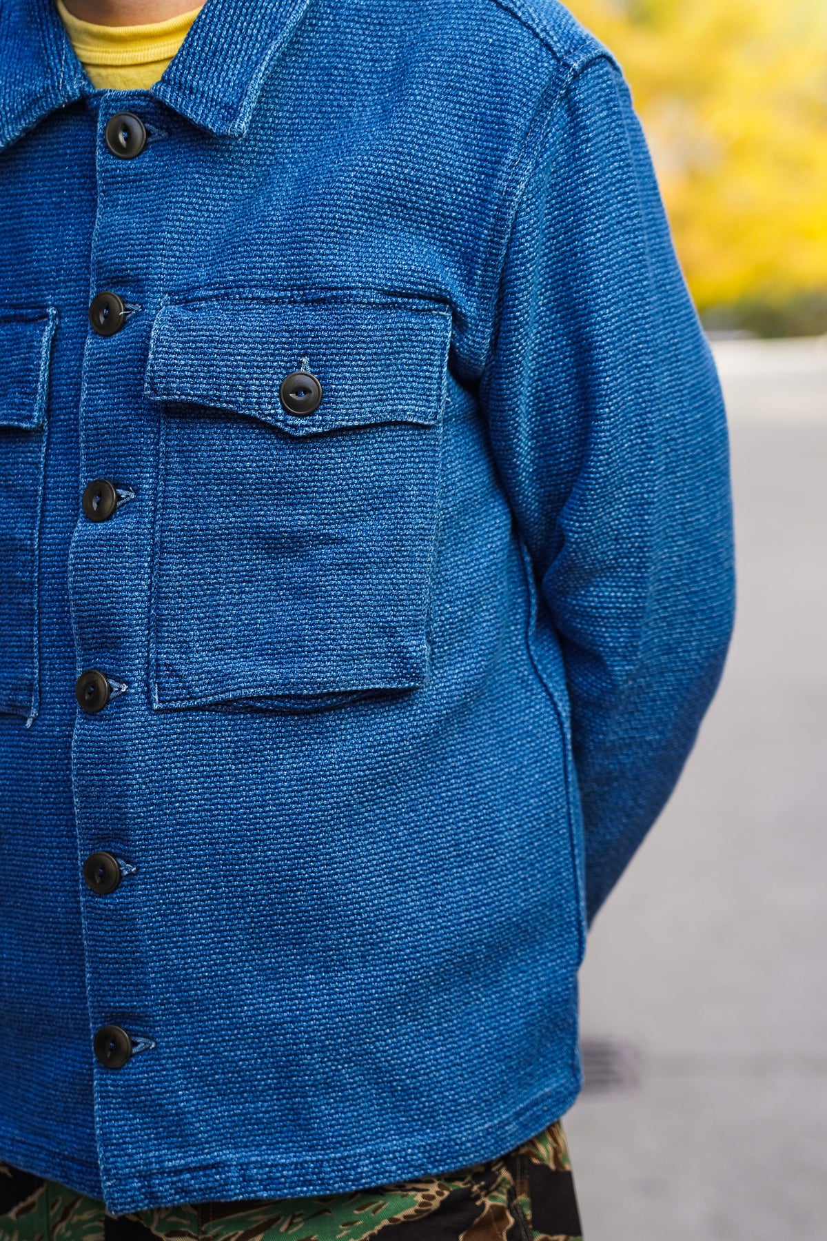 Freenote Cloth Midway CPO - Indigo Sashiko Two Year Wash