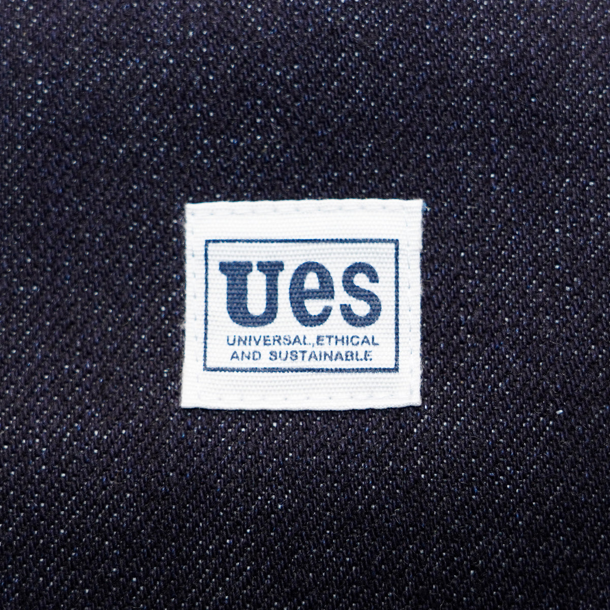 UES Zipper Tote - Denim/Brown Canvas