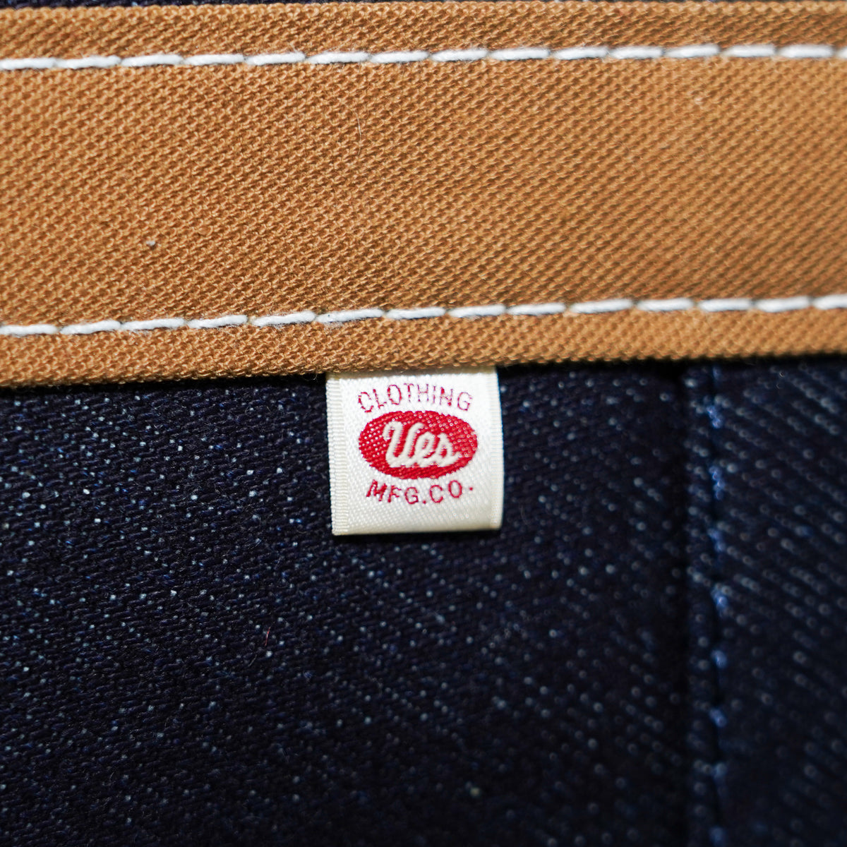 UES Zipper Tote - Denim/Brown Canvas