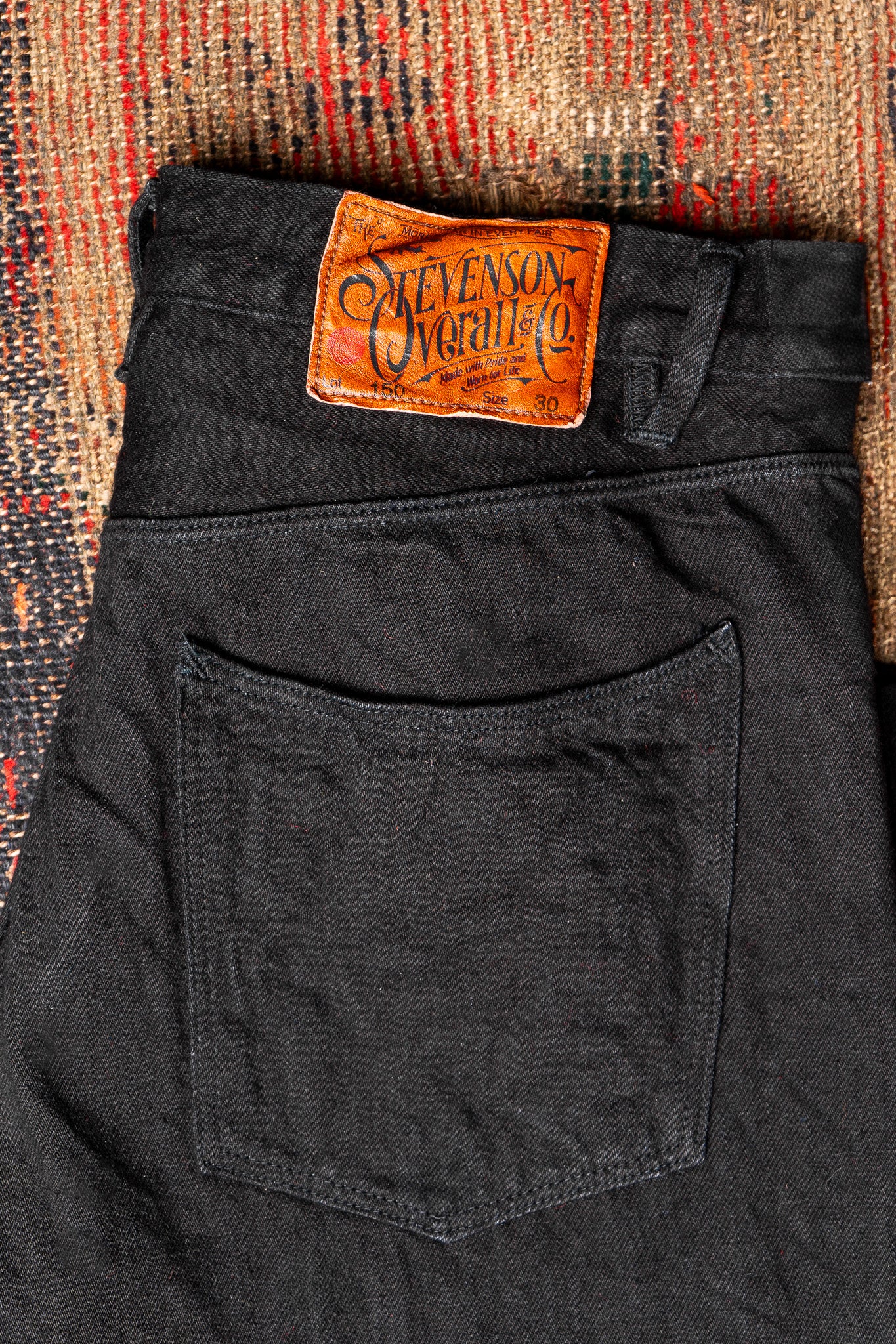 Stevenson Overall Co. Encinitas 150 Straight Leg - Solid Black