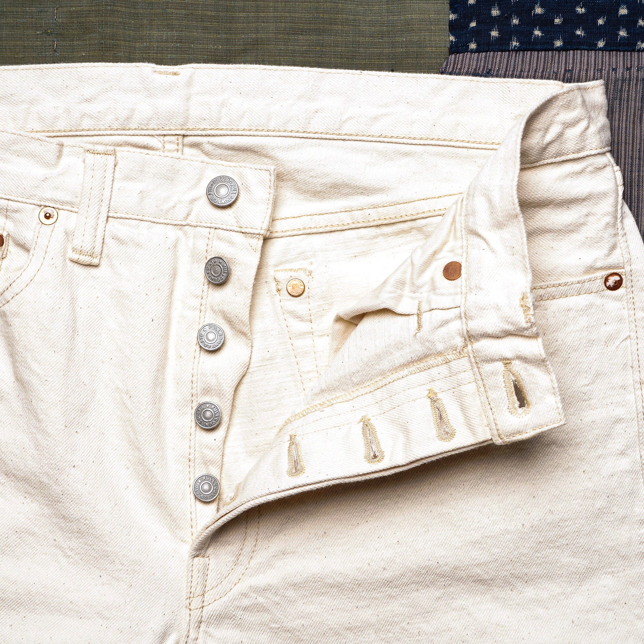 Fullcount 1108EC - Ecru Selvedge Slim Straight