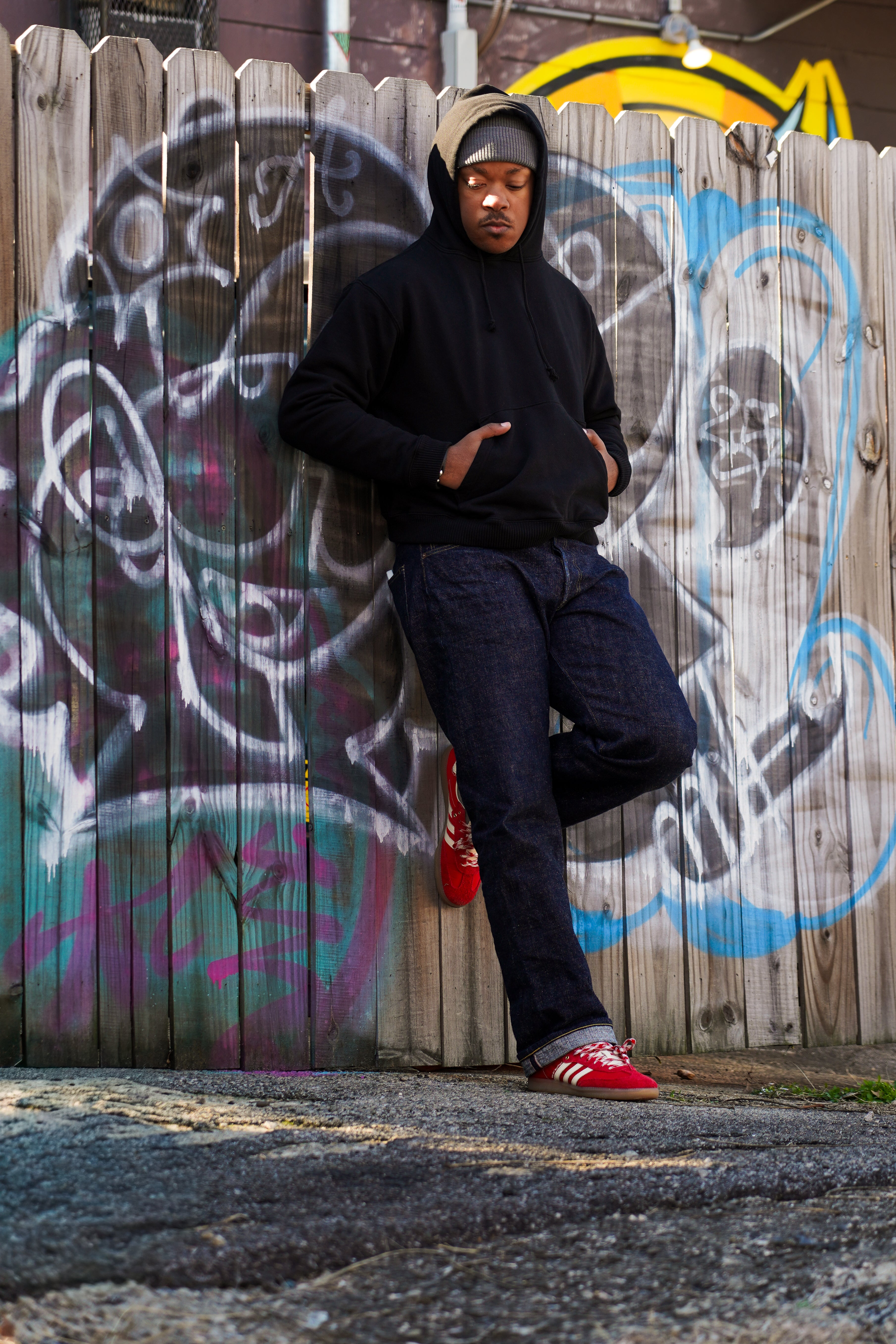 3sixteen Ultraweight Pullover Hoodie - Black