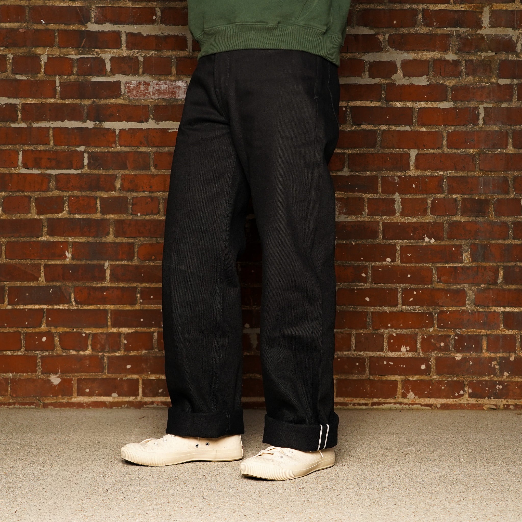 Freenote Cloth Modesto Wide Leg - 15.75oz Black/Black Selvedge Denim