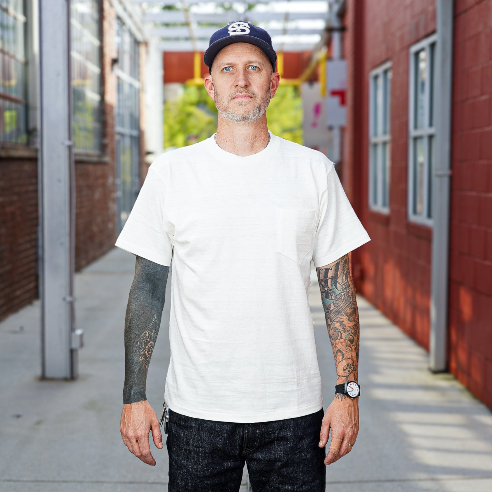 John Gluckow Standard Pocket Tee - Off White