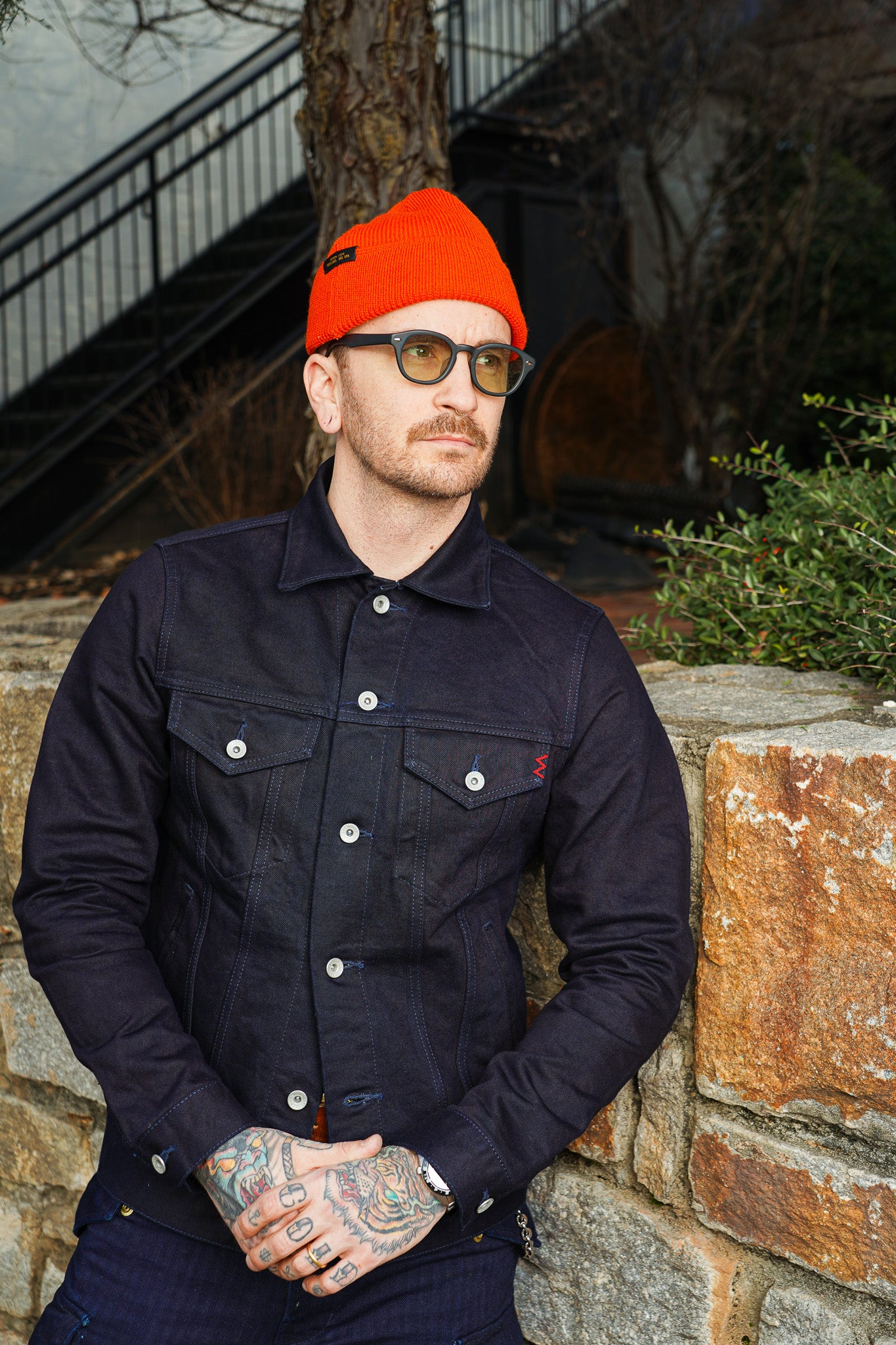 Iron Heart IH-526J-142ib 14oz Selvedge Denim Modified Type III Jacket - Indigo/Black