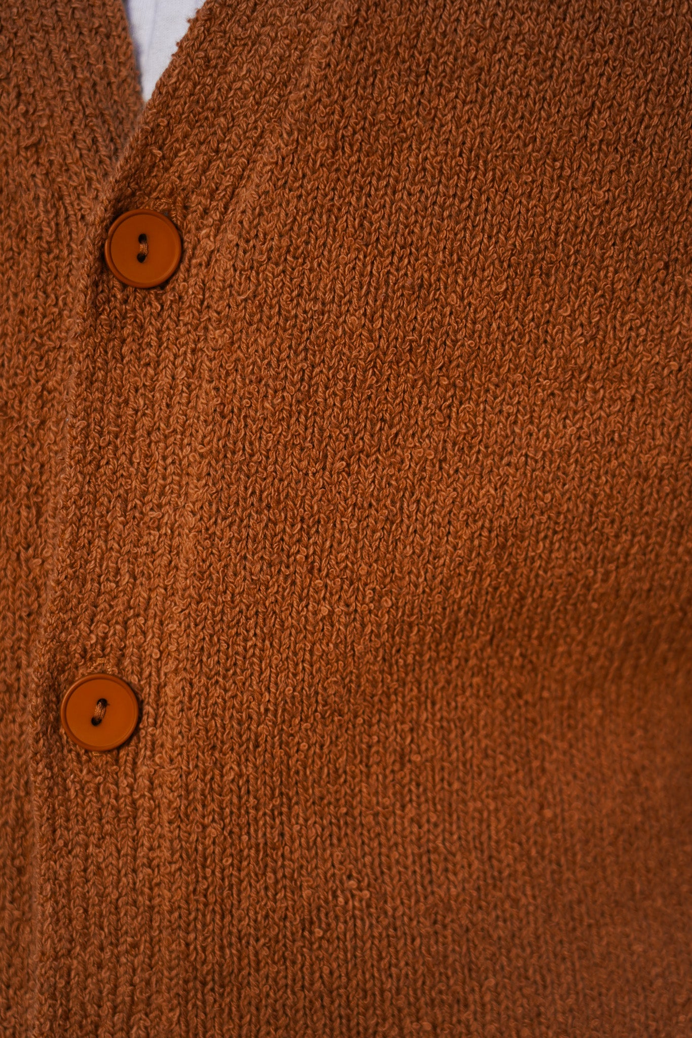 3sixteen Classic Cardigan - Ochre Boucle Cotton