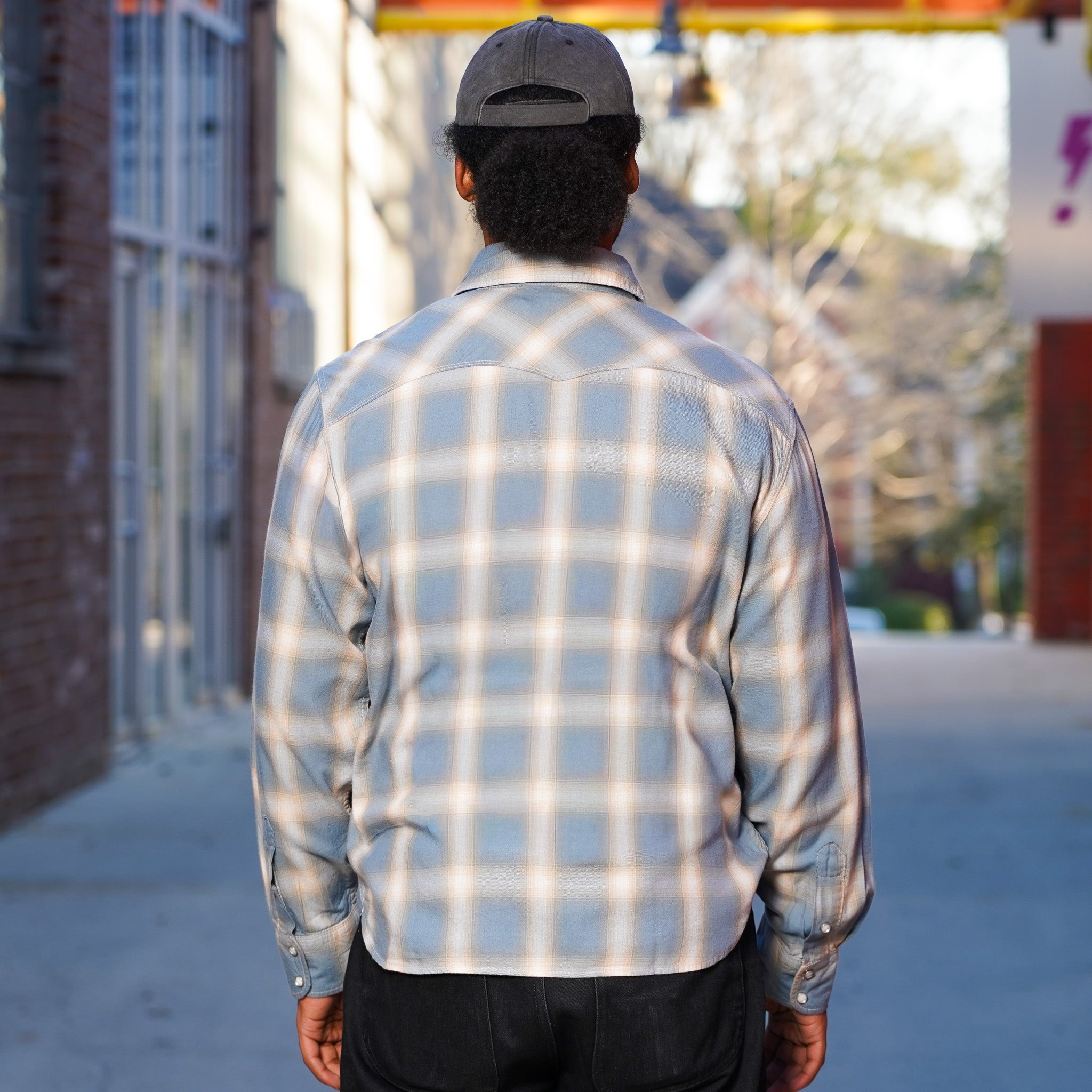Freenote Cloth Bodie Shirt - Clear Blue Plaid