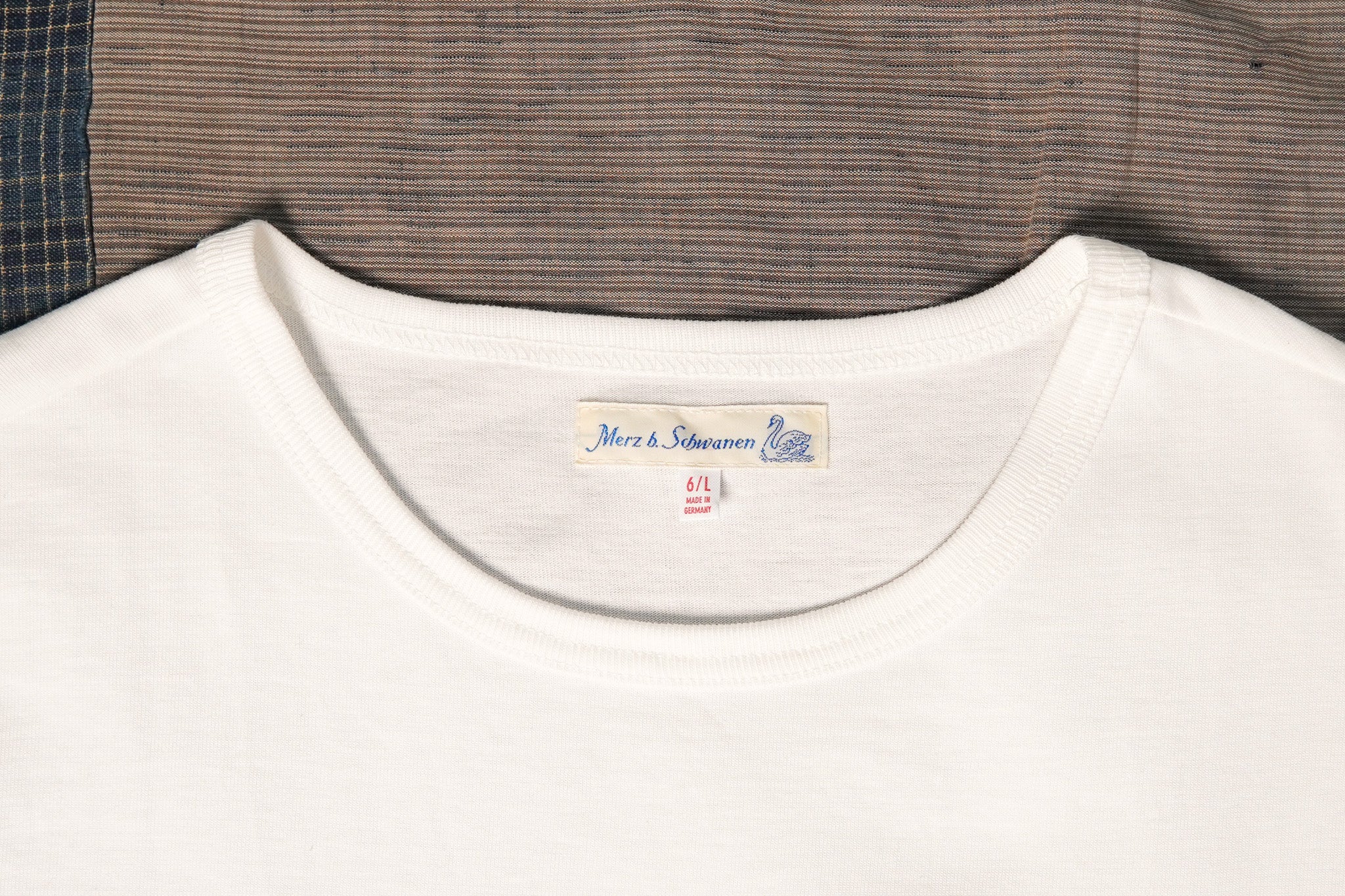 Merz b. Schwanen 215 Loopwheeled Classic Crew Neck T-Shirt - White