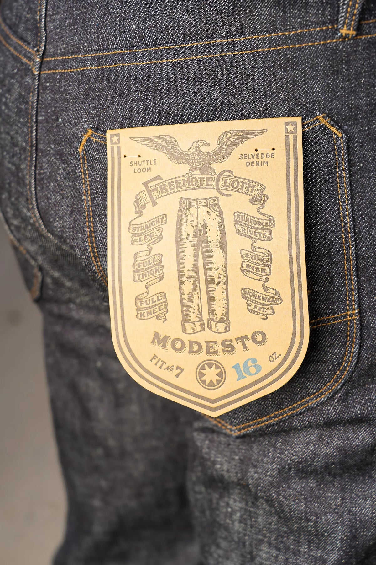 Freenote Cloth Modesto Wide Leg - 16oz Indigo Selvedge Denim – Guilty Party