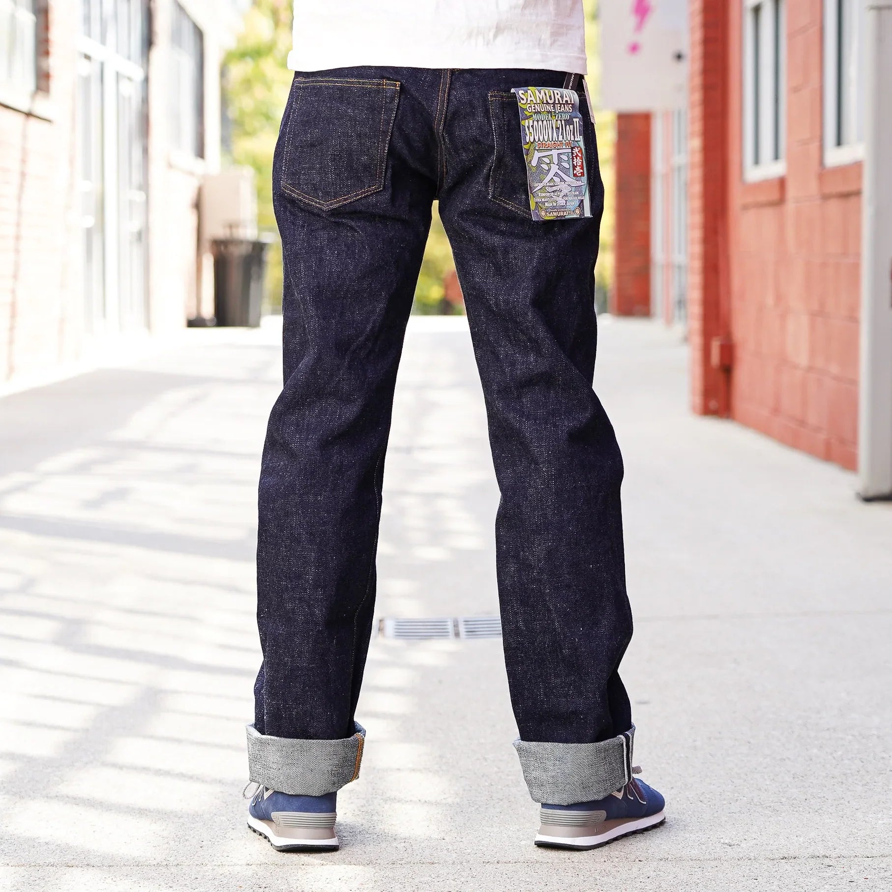 Samurai S5000VX21ozII 21oz Zero+ Slim Straight Jeans - One Washed