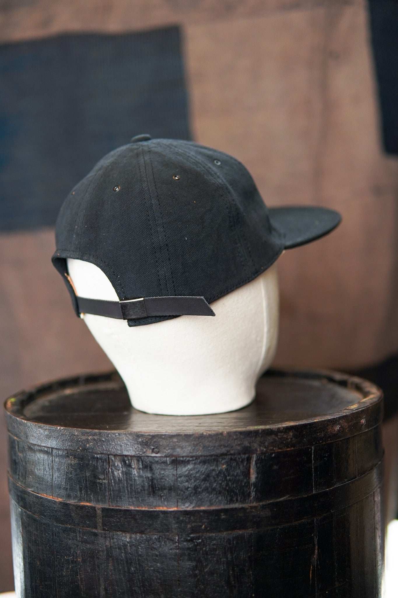Poten Vintage Linen Twill Cap - Black