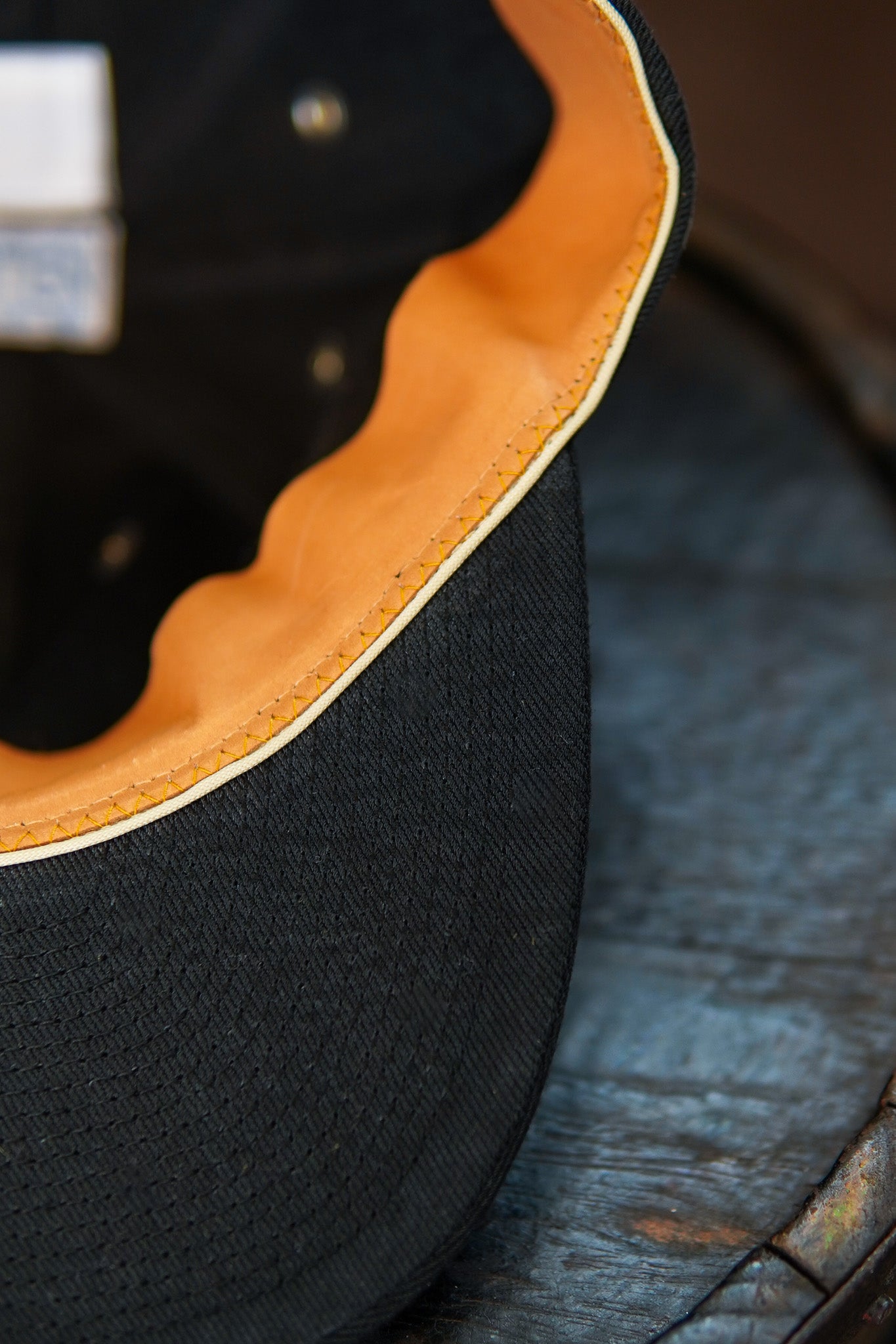 Poten Vintage Linen Twill Cap - Black