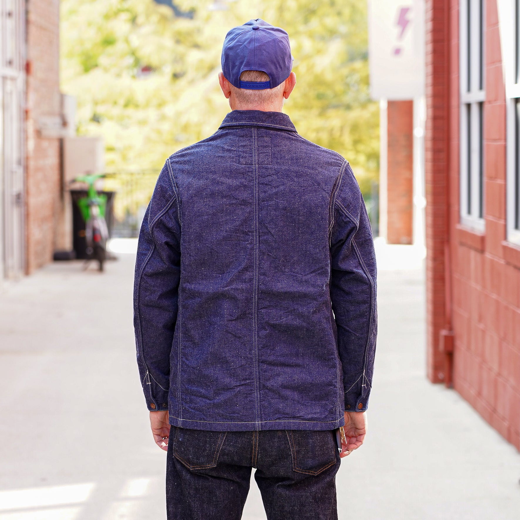 Iron Heart IHJ-149-IND 10oz Selvedge Denim Blanket Lined Chore Jacket - Indigo