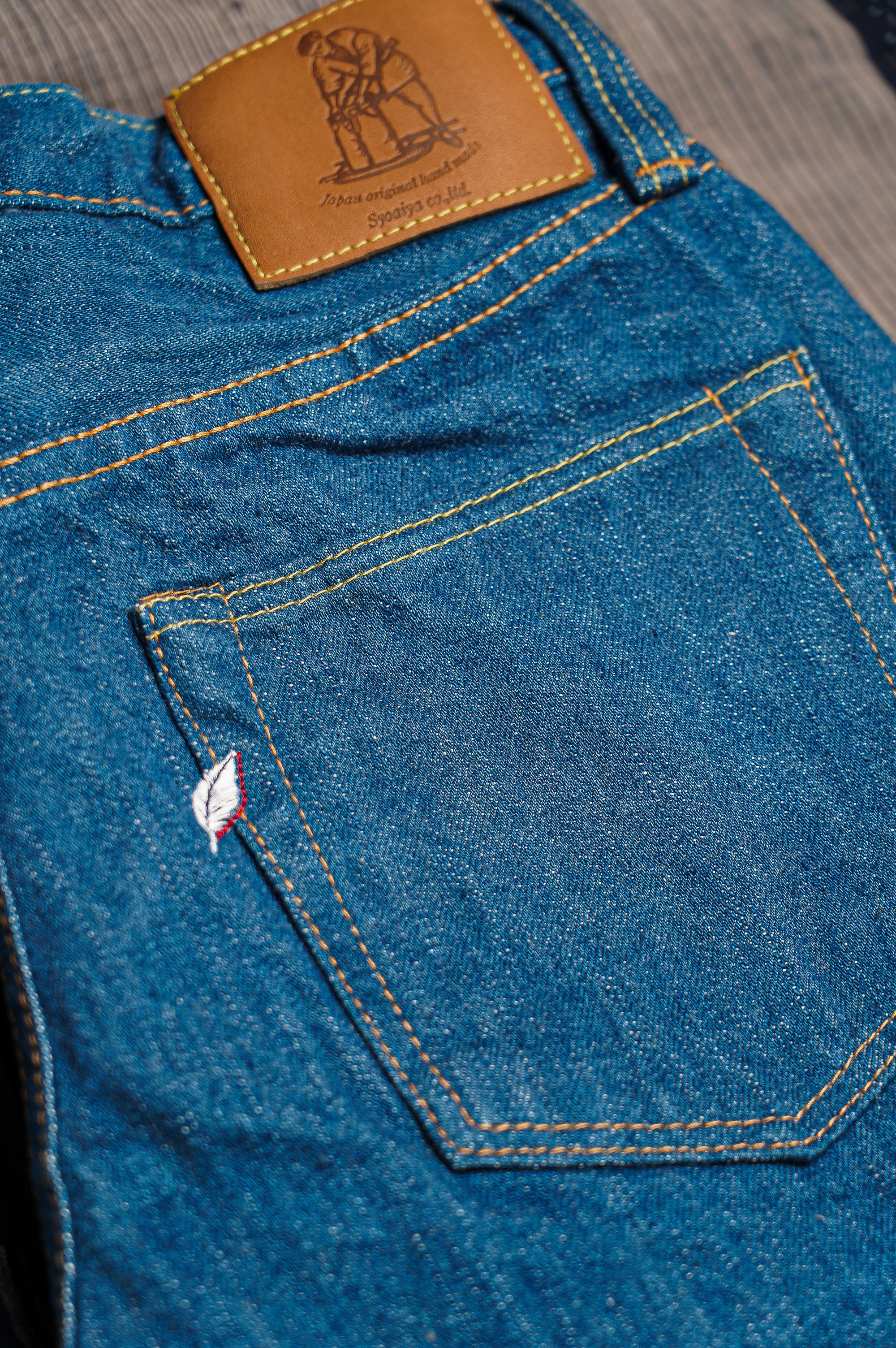 Pure Blue Japan GRE-019 Relaxed Tapered - 14oz Greencast Indigo - One Washed