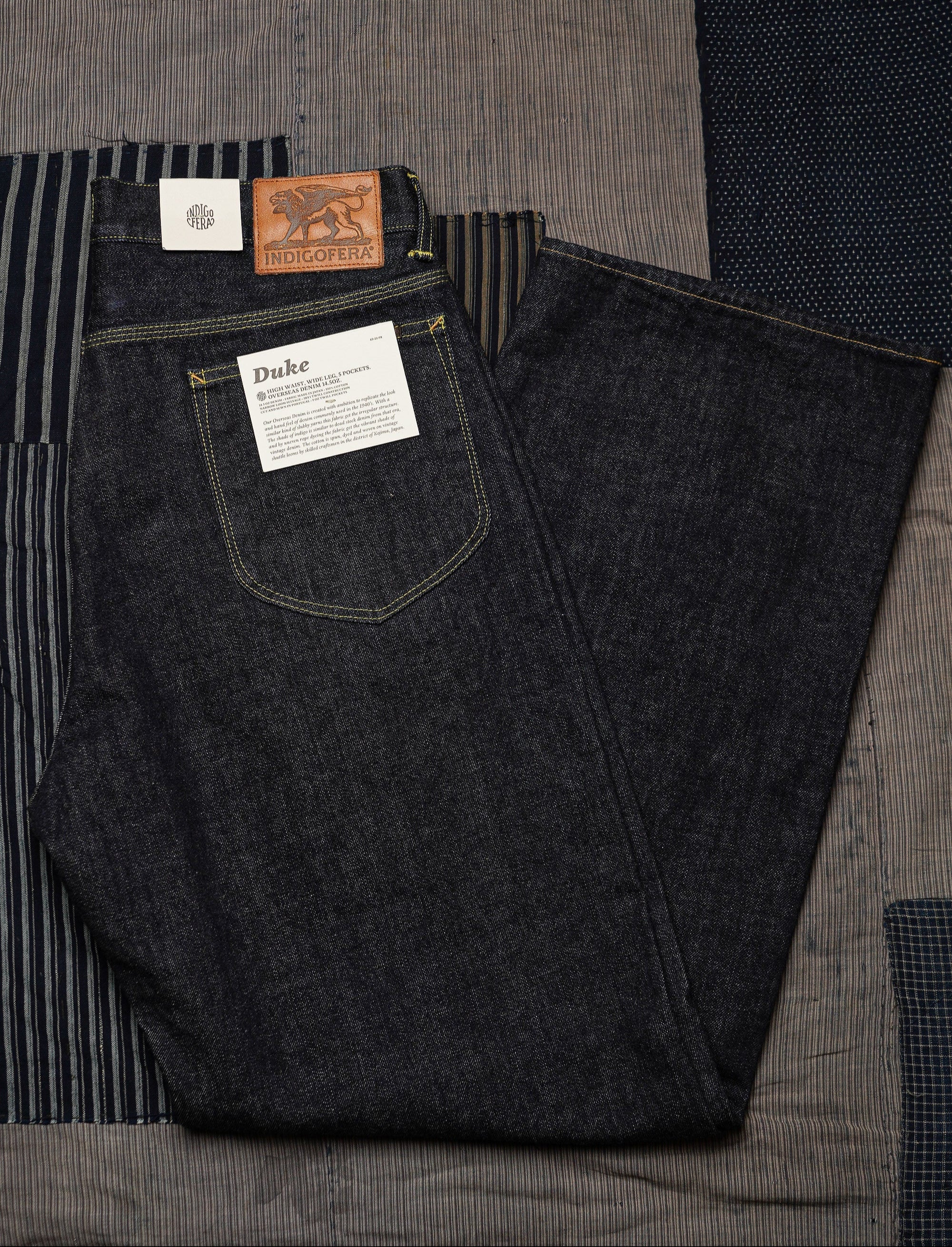 Indigofera Duke Wide Fit - 14.5oz Overseas Rinsed Denim
