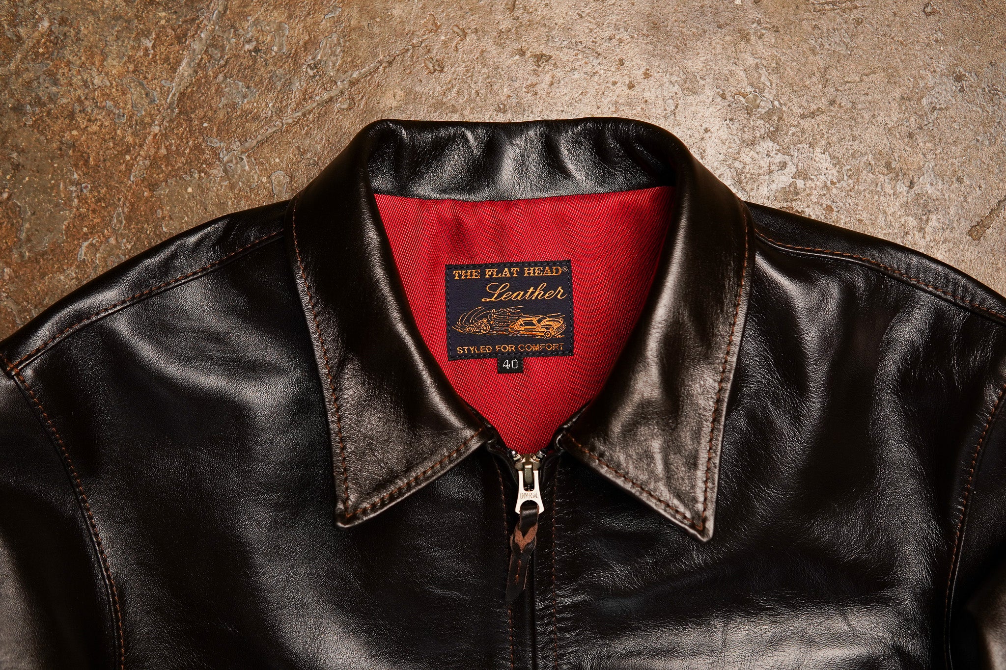The Flat Head FN-LJ-HS005 Single Rider's Horsehide Jacket - Seal Brown