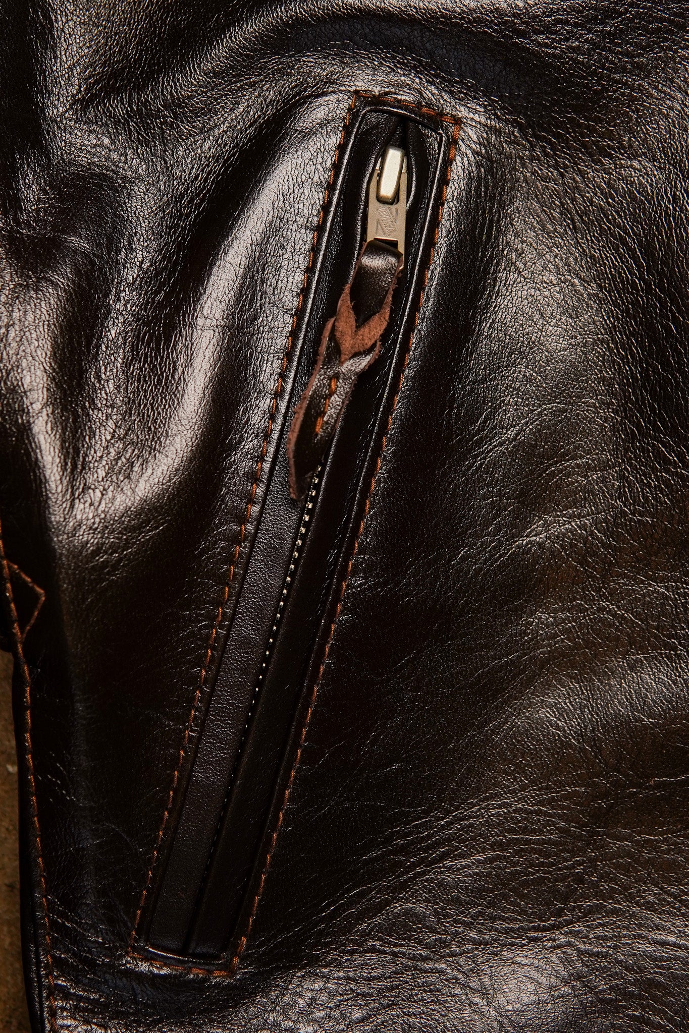 The Flat Head FN-LJ-HS005 Single Rider's Horsehide Jacket - Seal Brown
