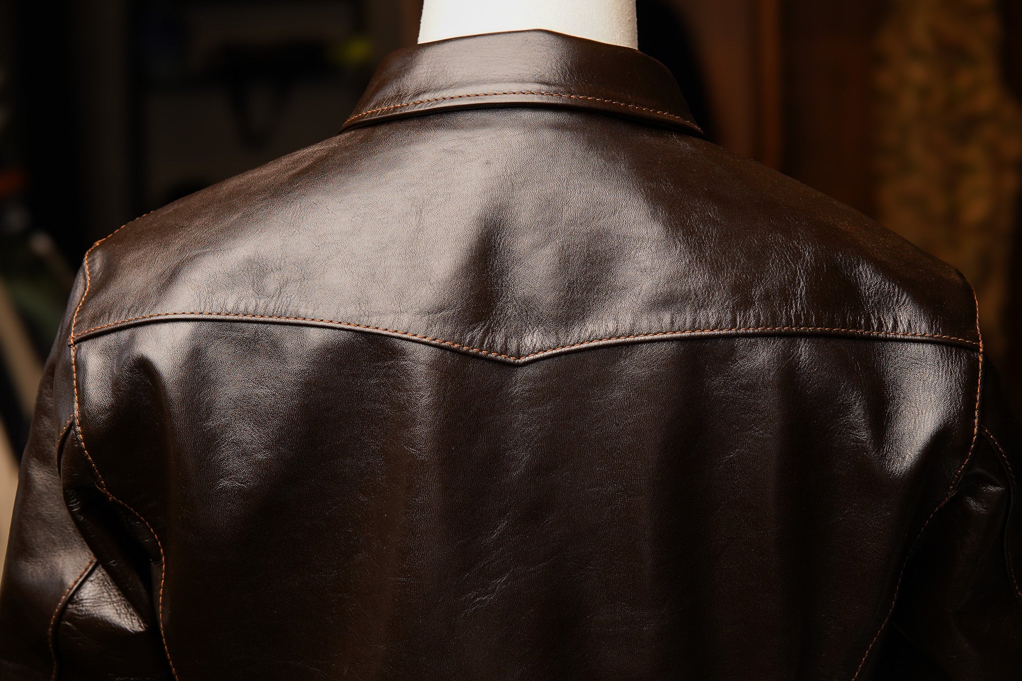 The Flat Head FN-LJ-HS005 Single Rider's Horsehide Jacket - Seal Brown