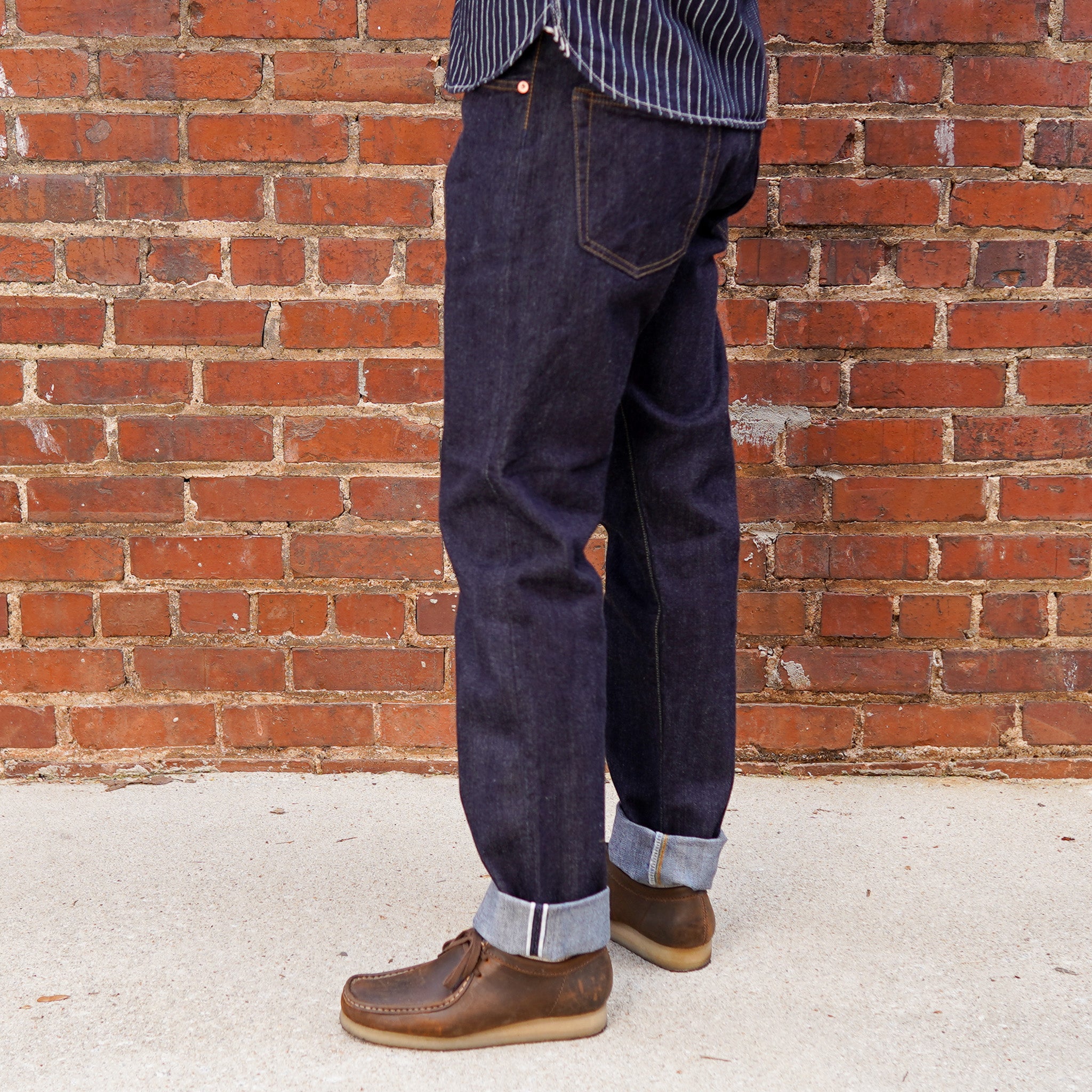 The Flat Head FN-D112 14.5oz Left Hand Twill Relax Tapered Selvedge Denim - Indigo