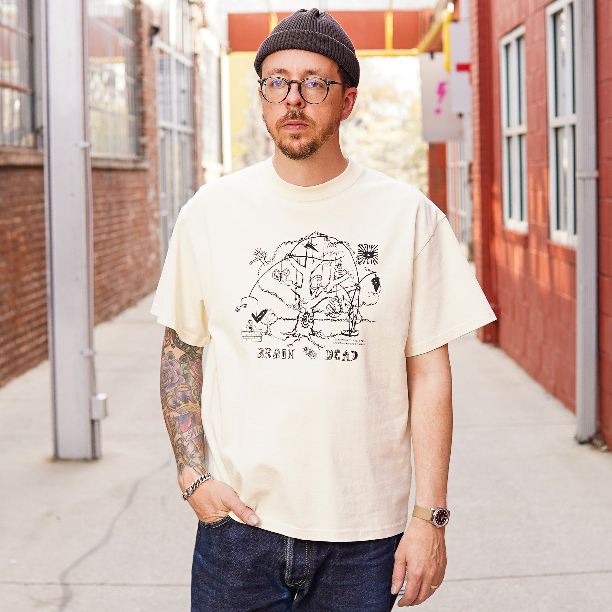 Brain Dead Oracle T-Shirt - Natural – Guilty Party